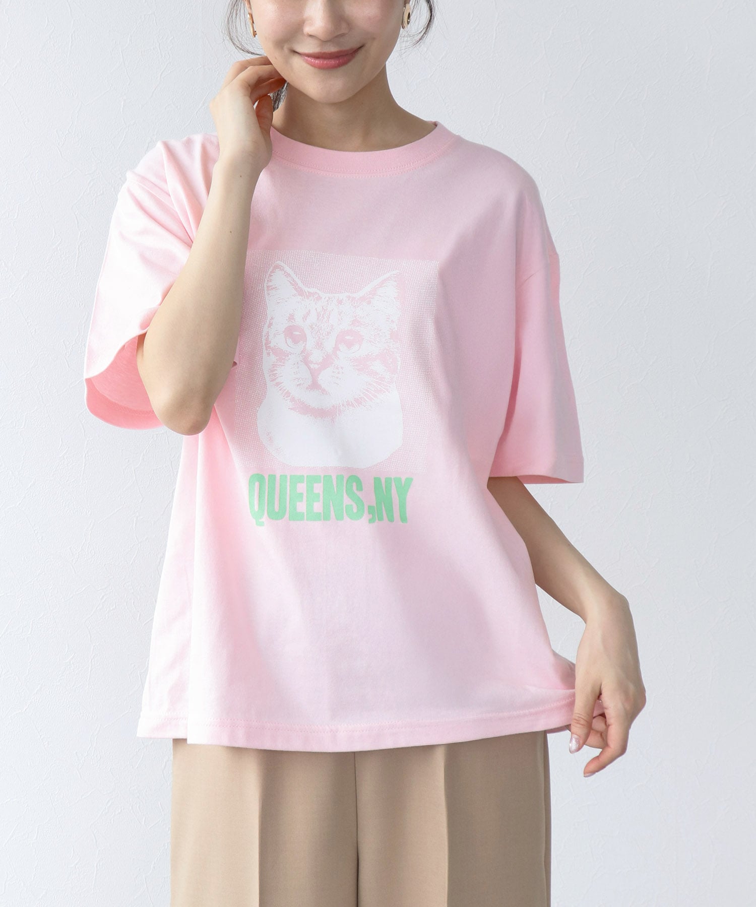 CATプリントTシャツ