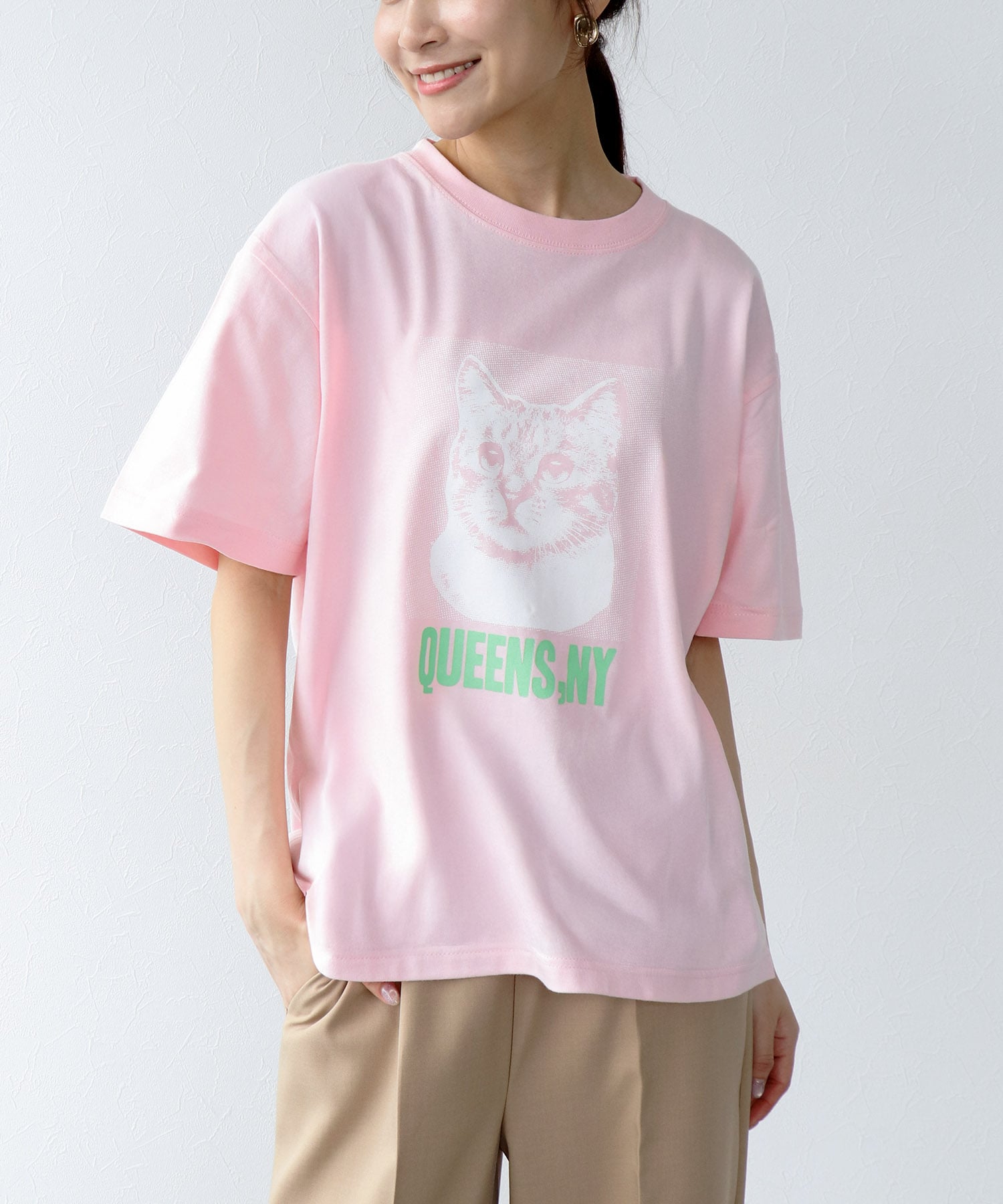 CATプリントTシャツ