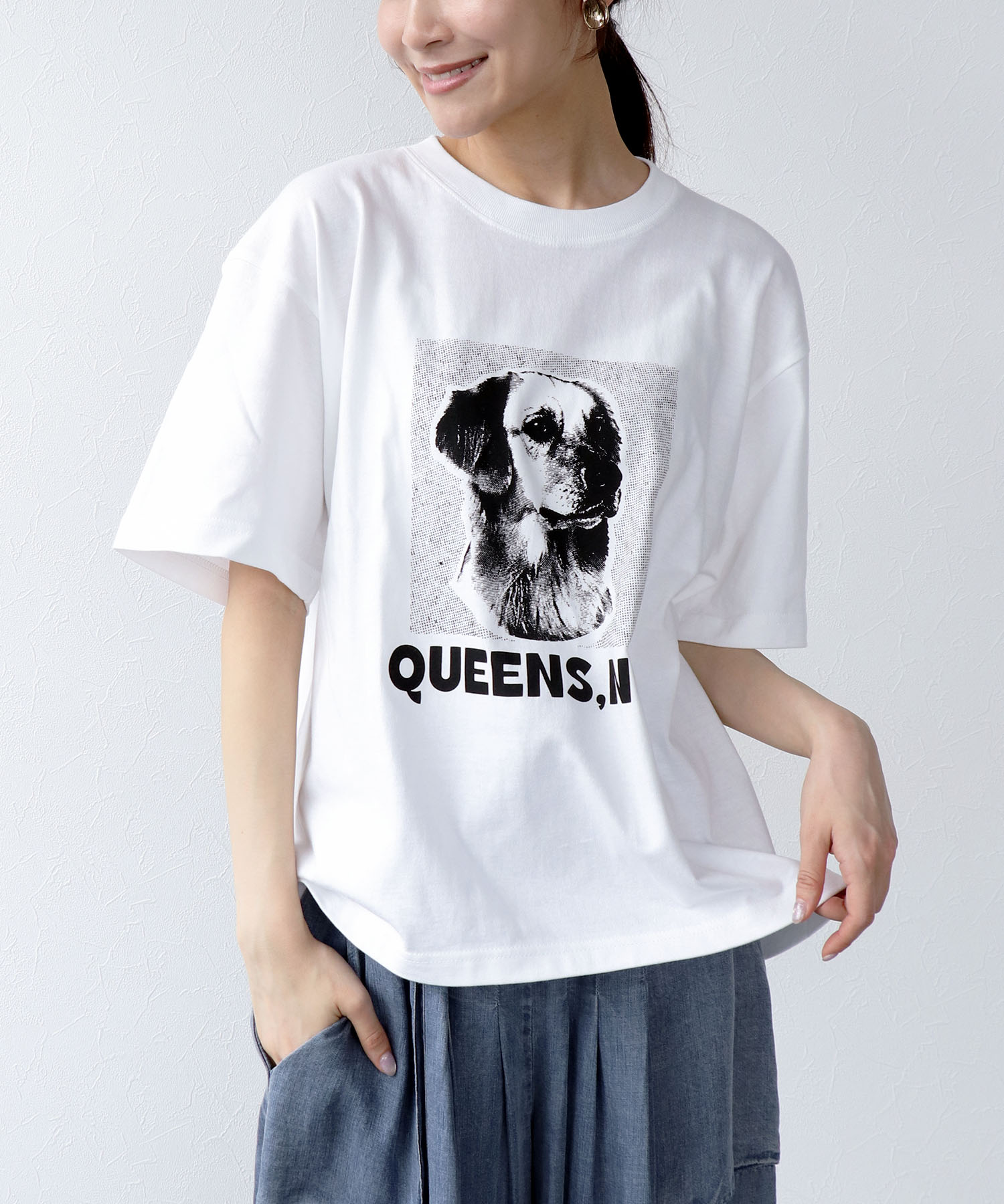 DOGプリントTシャツ