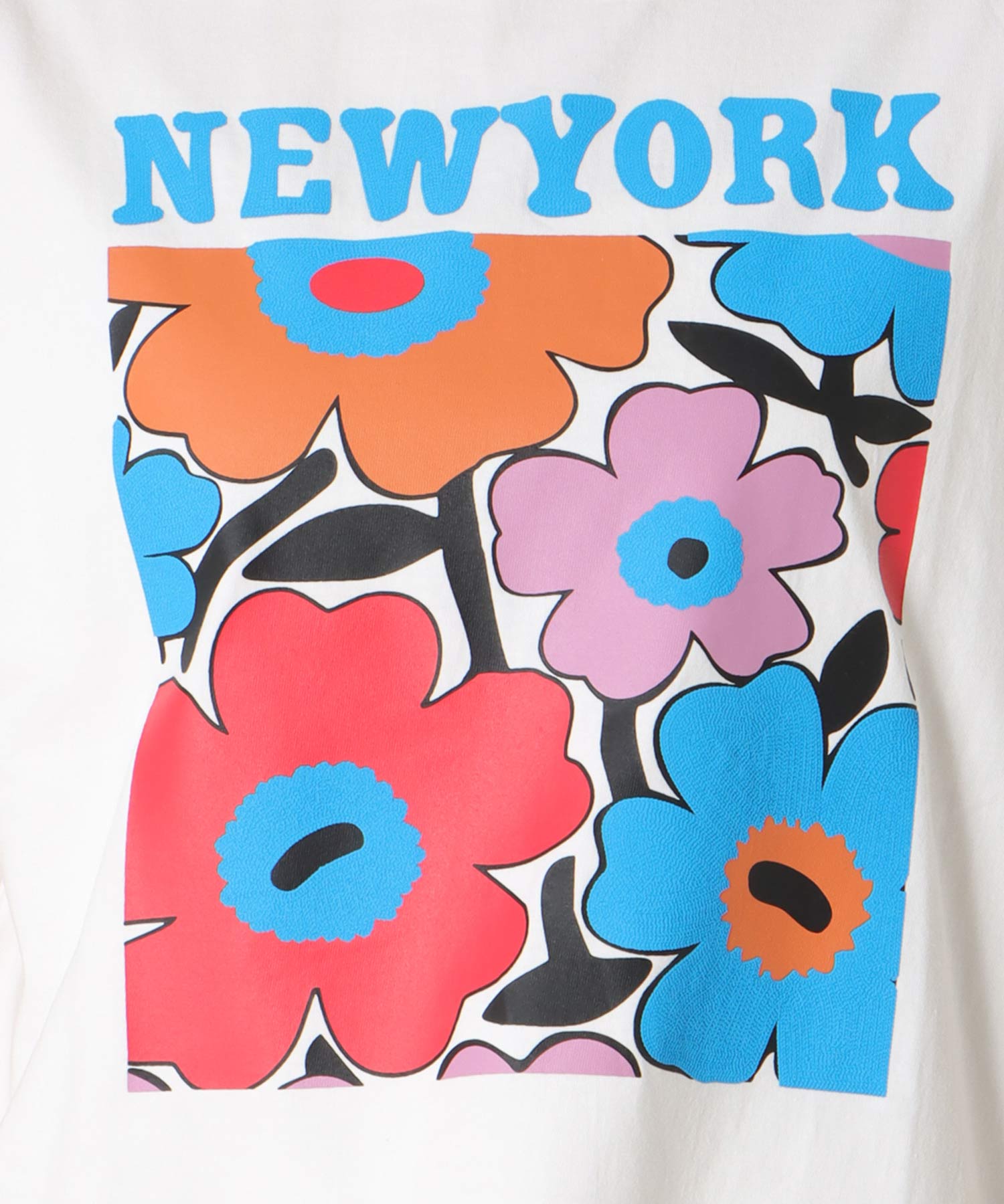 フラワープリントTシャツ