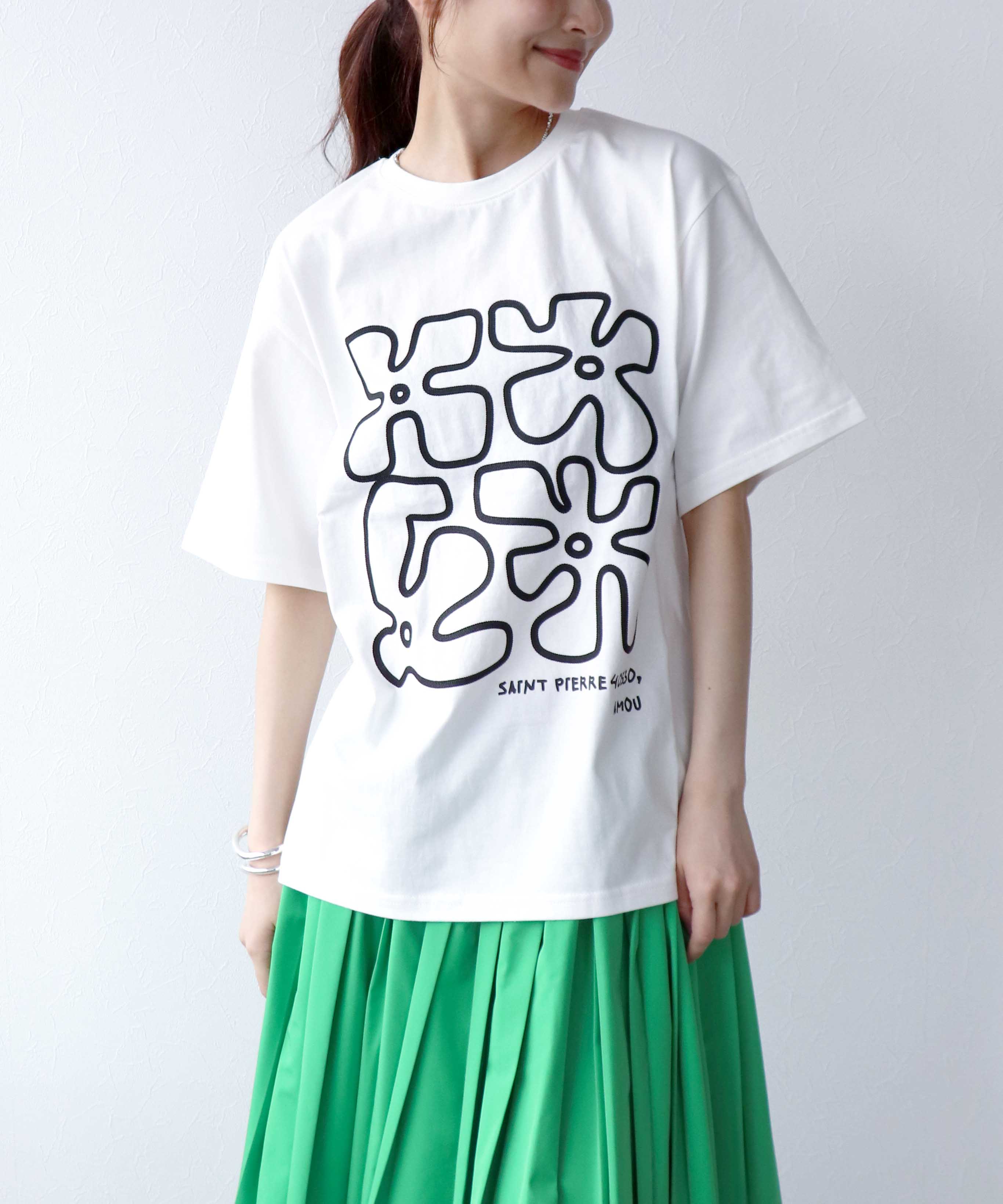 フラワーイラストTシャツ