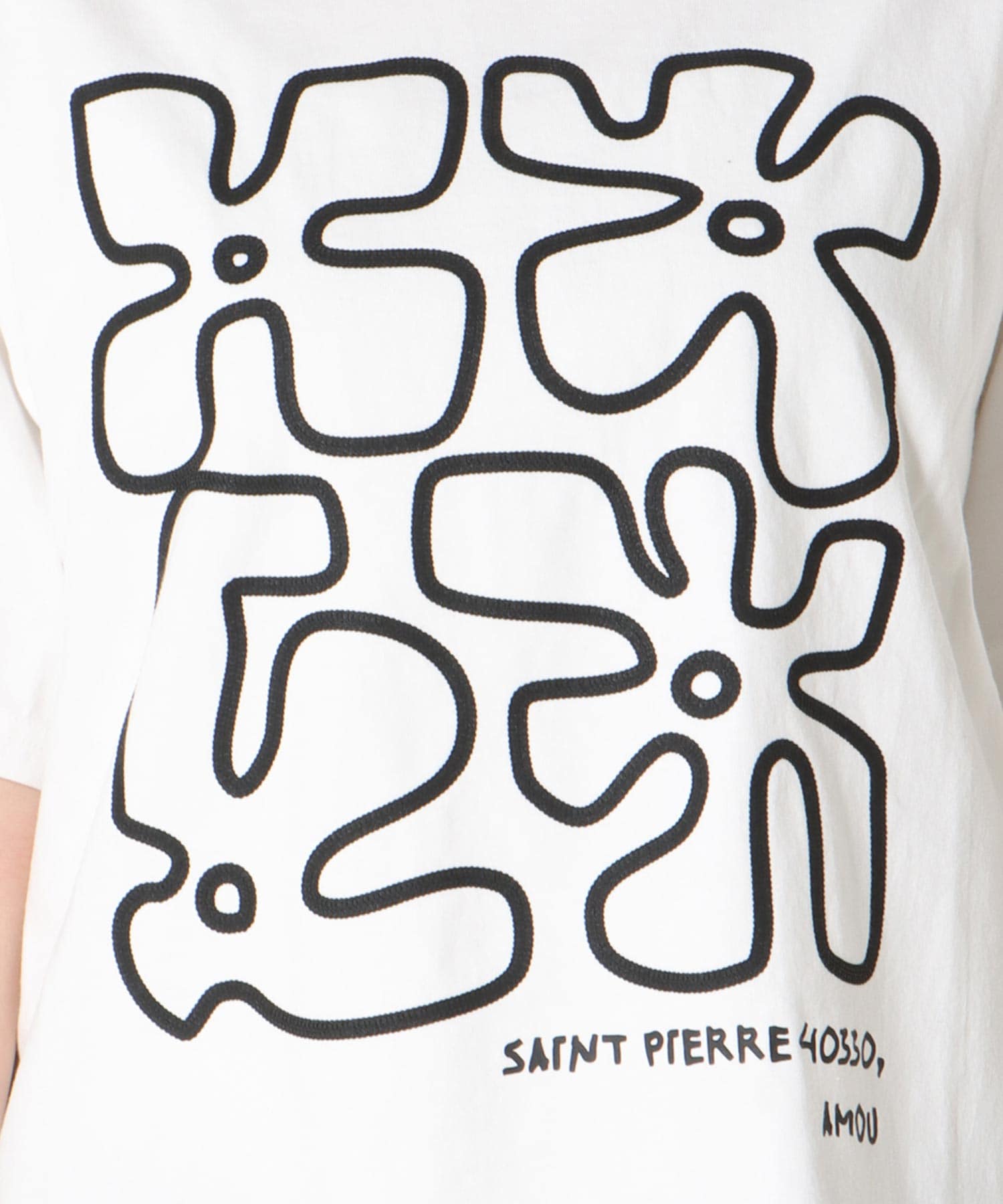 フラワーイラストTシャツ