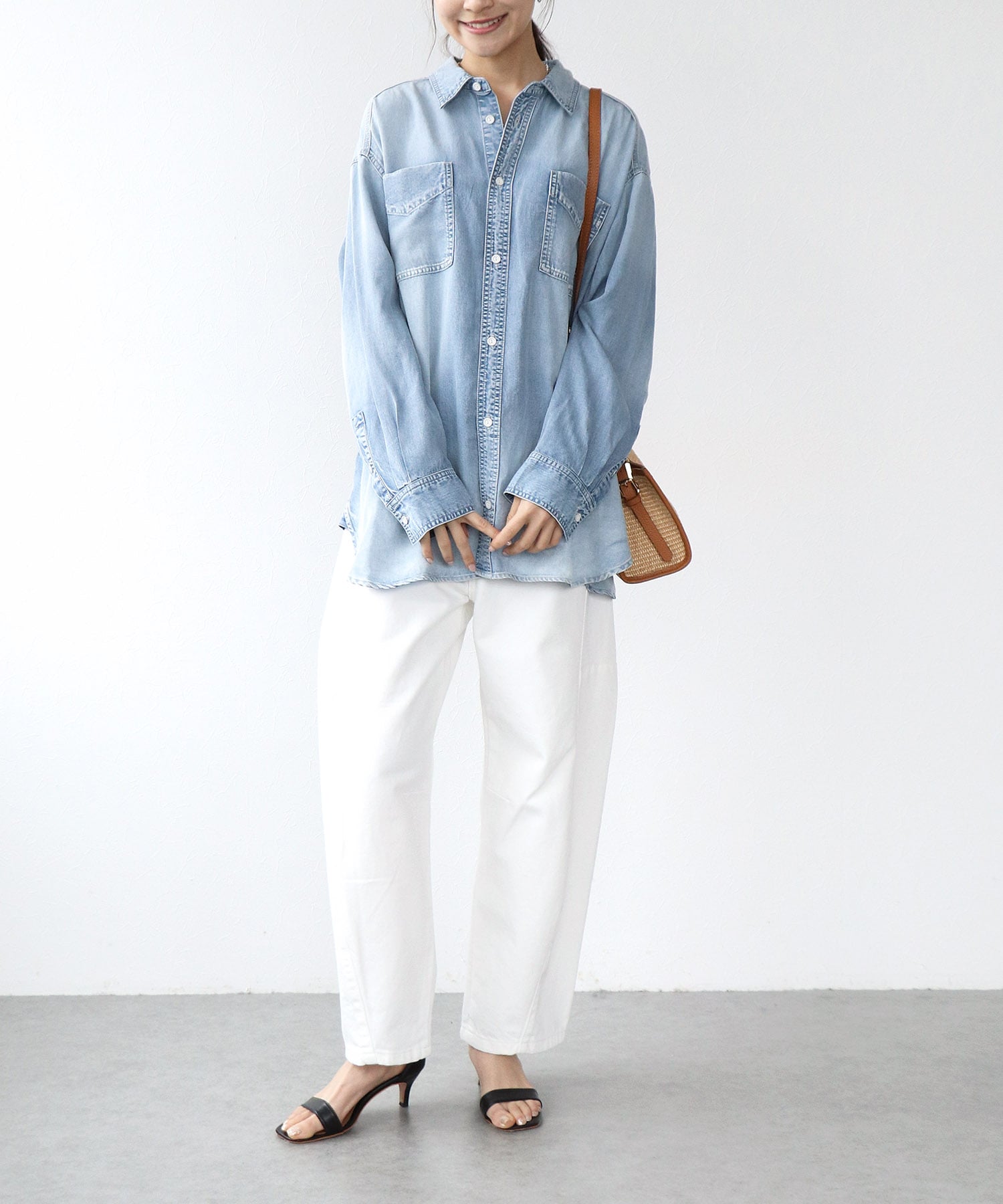 テンセルデニムシャツ