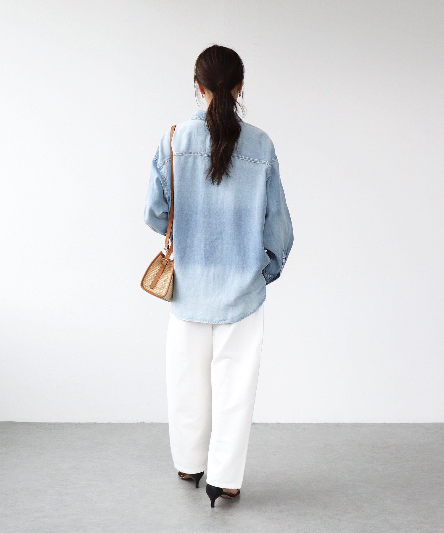 テンセルデニムシャツ