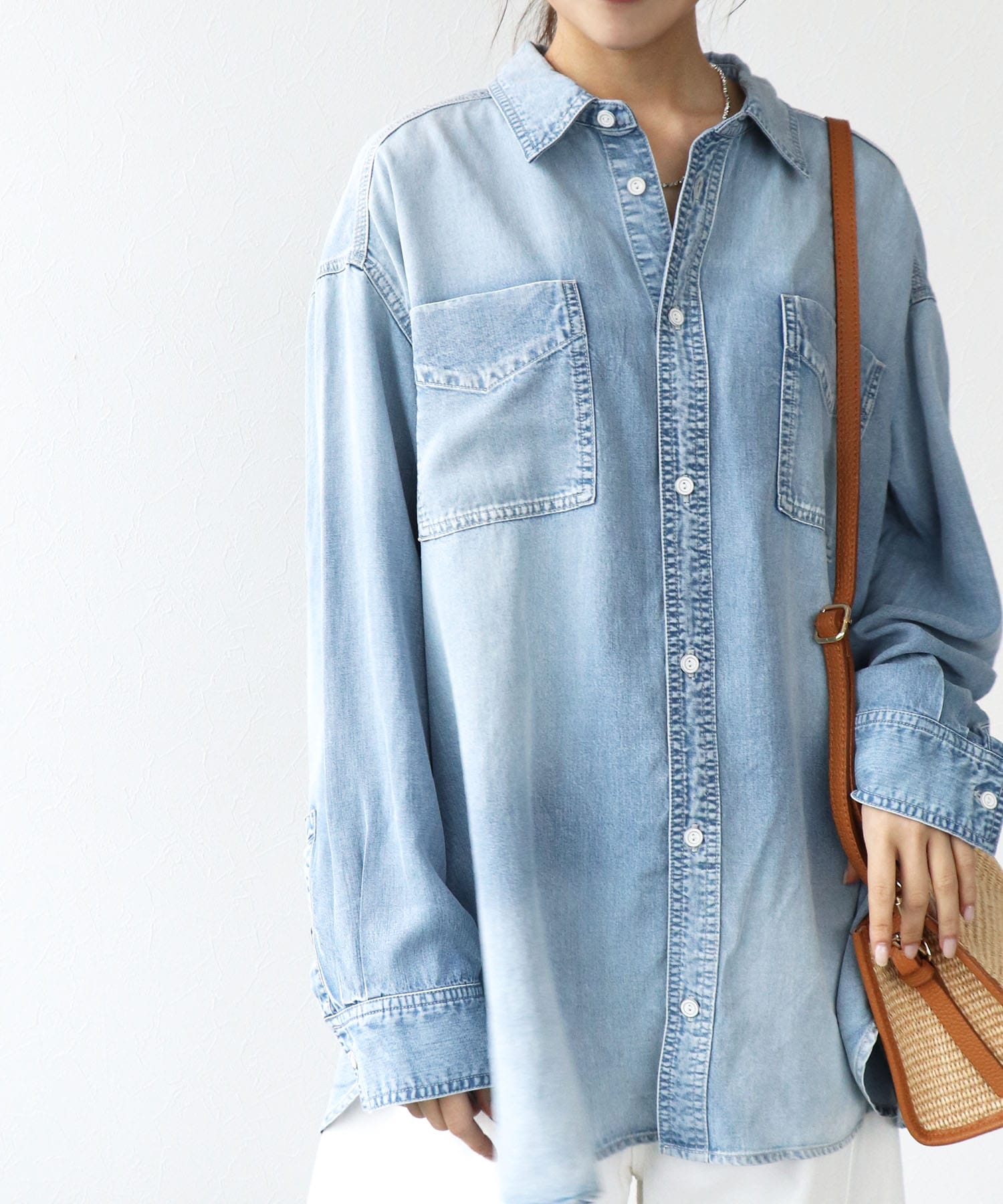 テンセルデニムシャツ