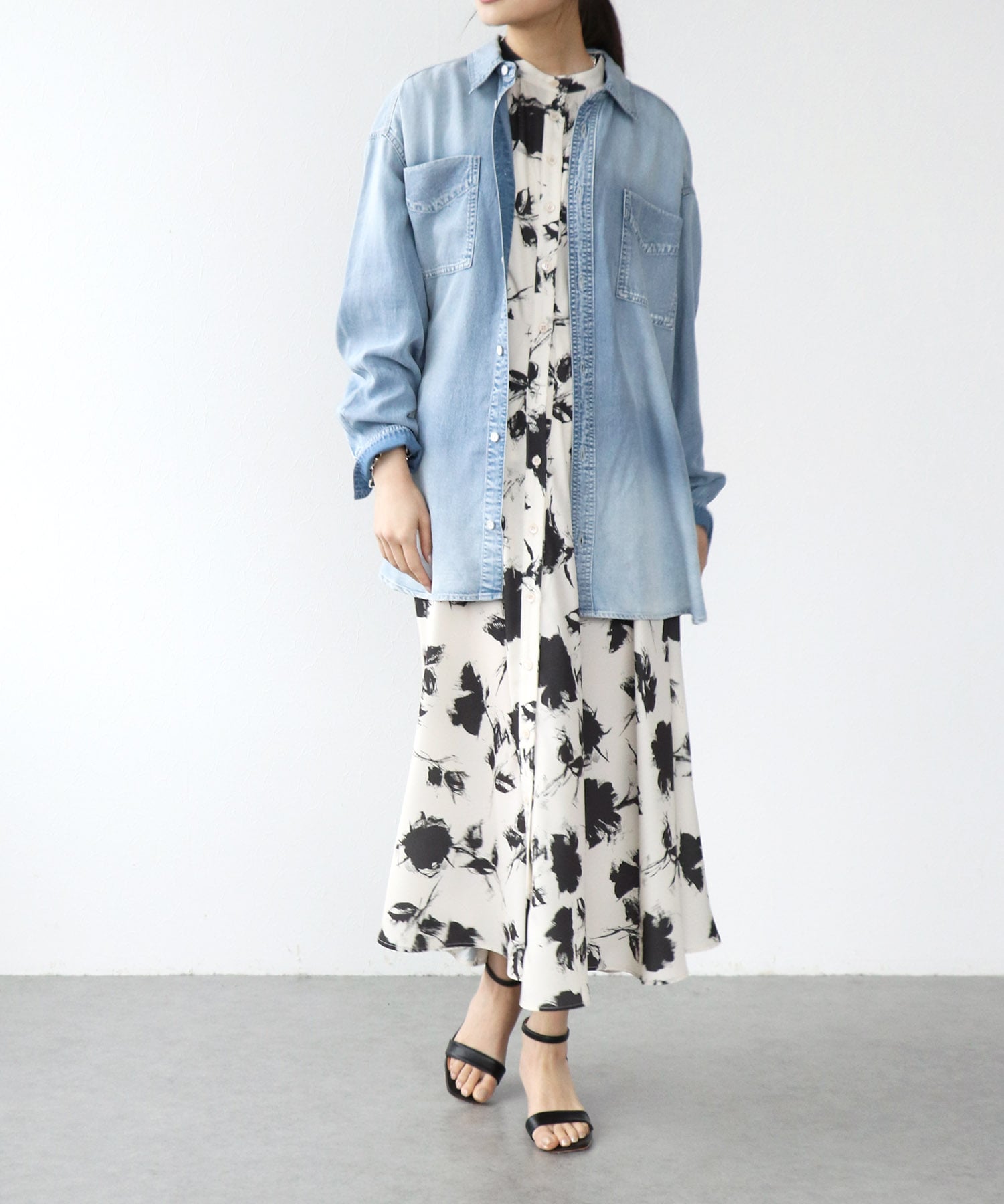 テンセルデニムシャツ