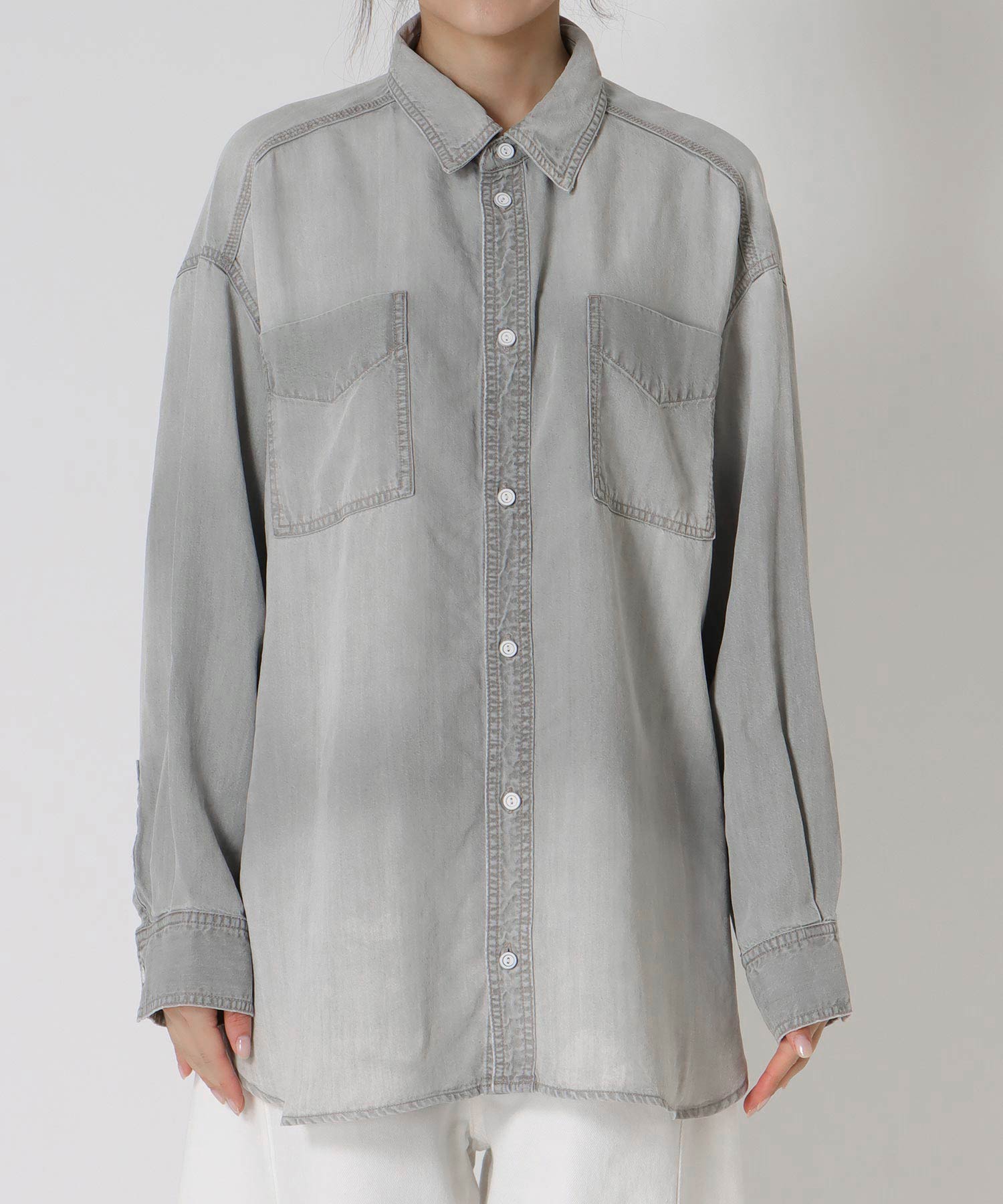 テンセルデニムシャツ