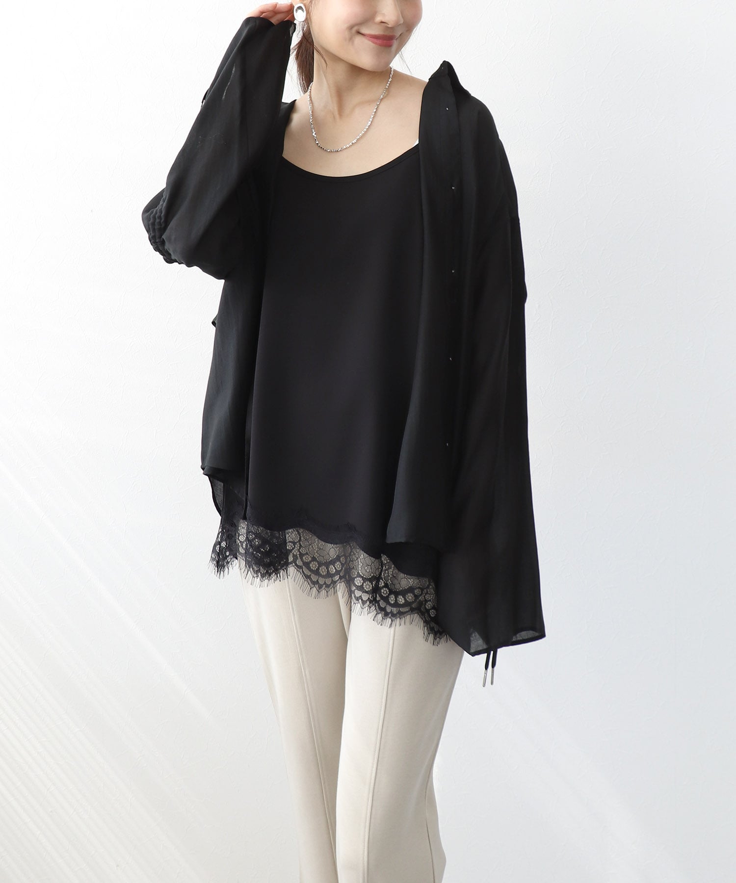 ヘムレースアシメキャミソール