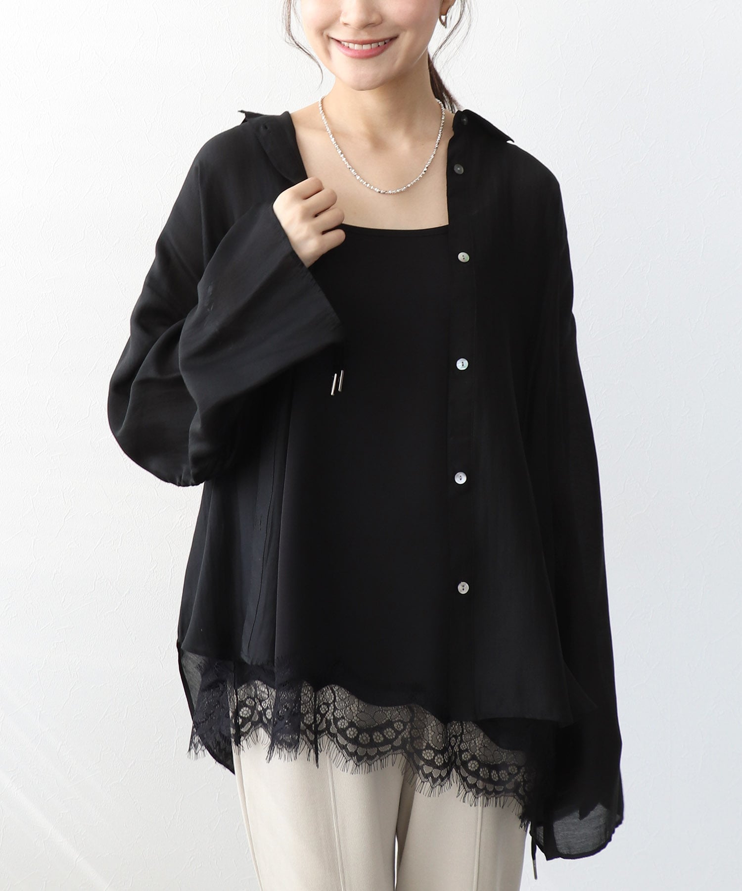 ヘムレースアシメキャミソール