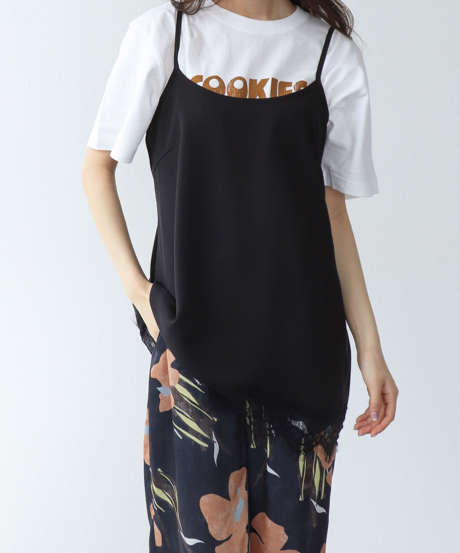 ヘムレースアシメキャミソール