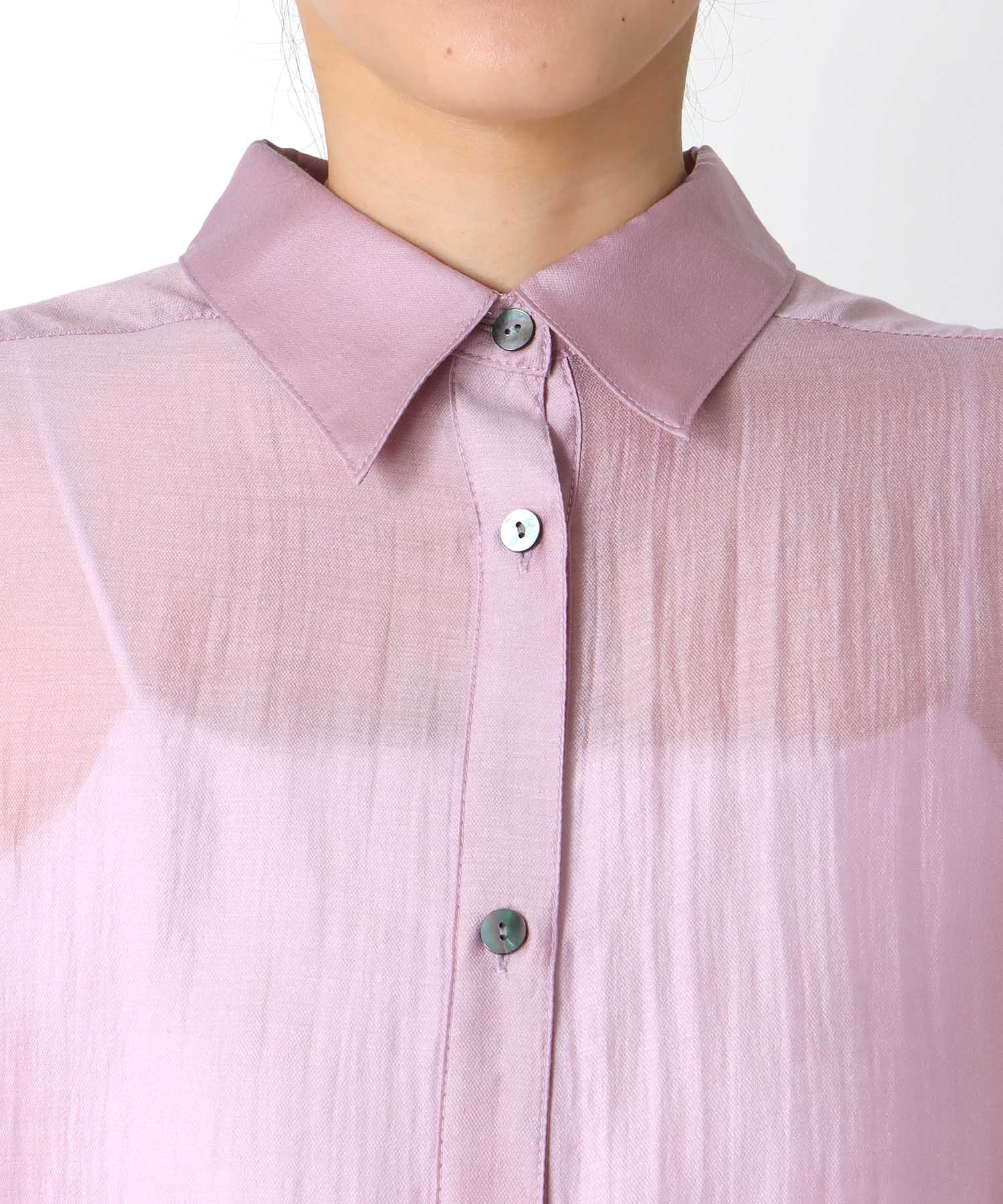 バックフレアギャザーブラウス