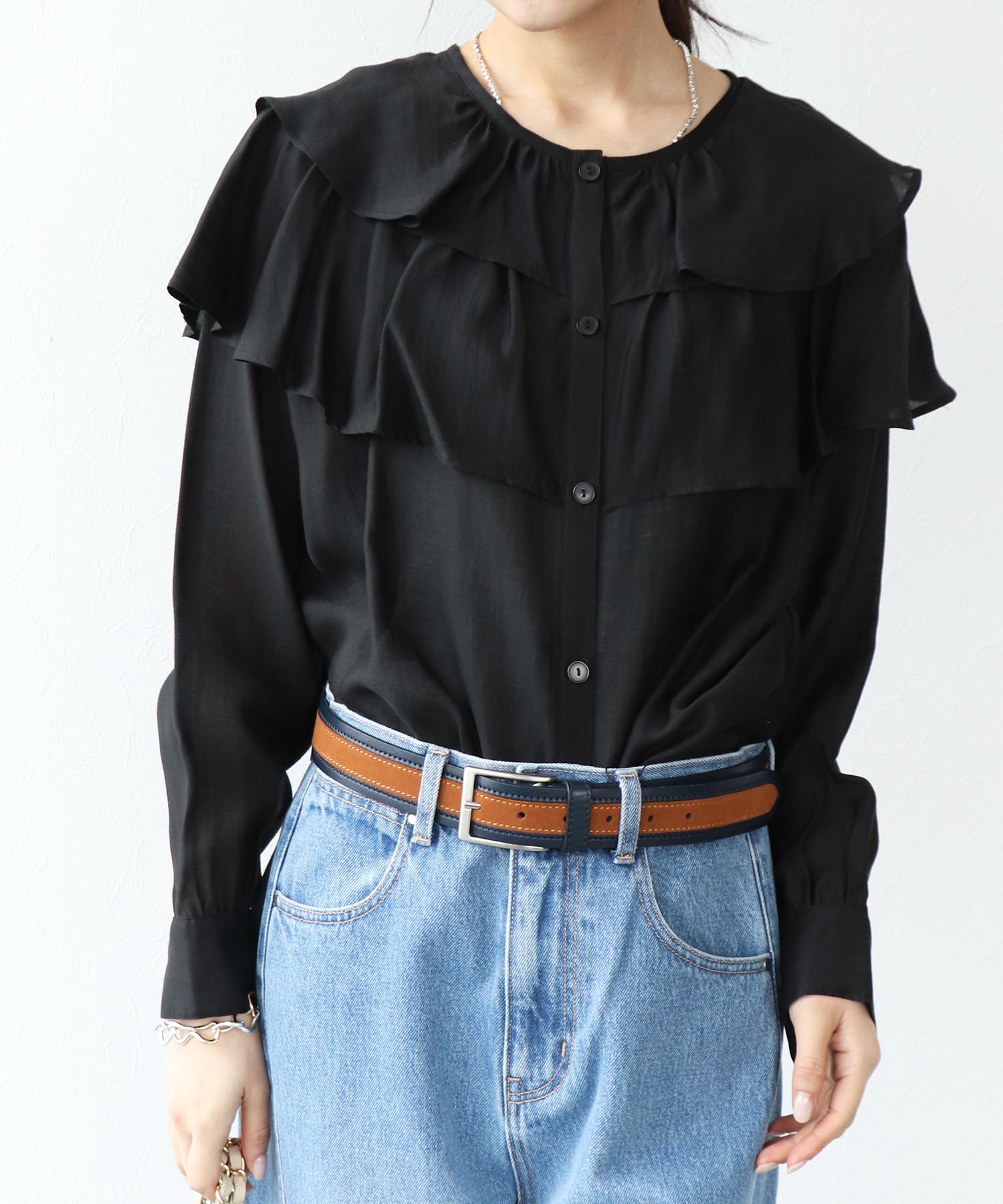 ラッフルフリルブラウス