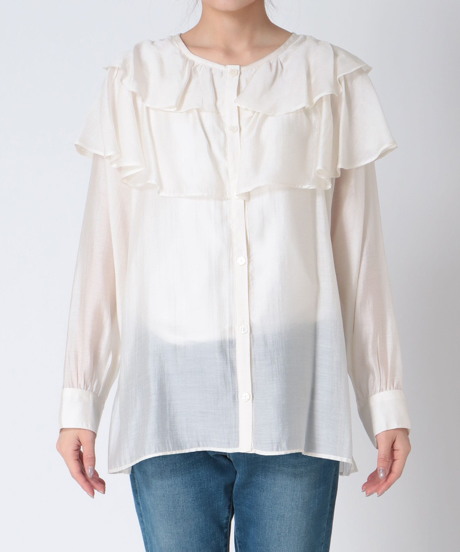 ラッフルフリルブラウス