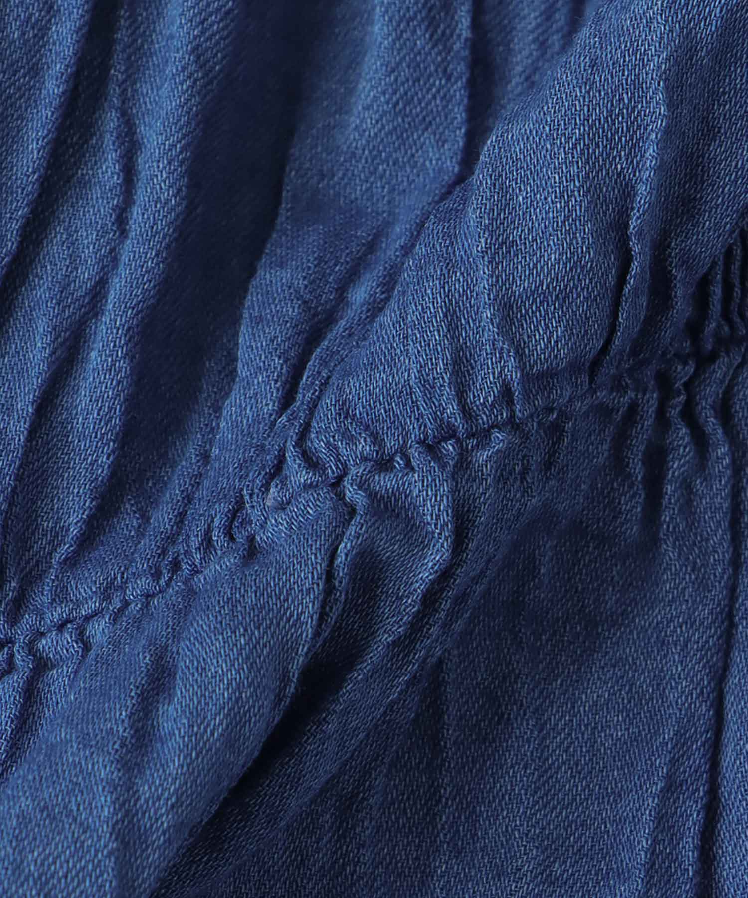 シアーデニムティアードブラウス