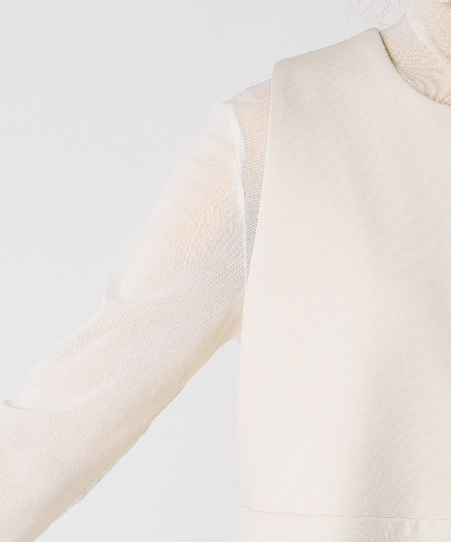 2wayジャージーペプラムベスト