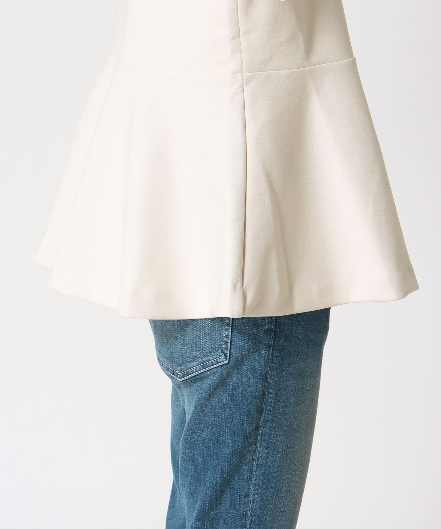 2wayジャージーペプラムベスト