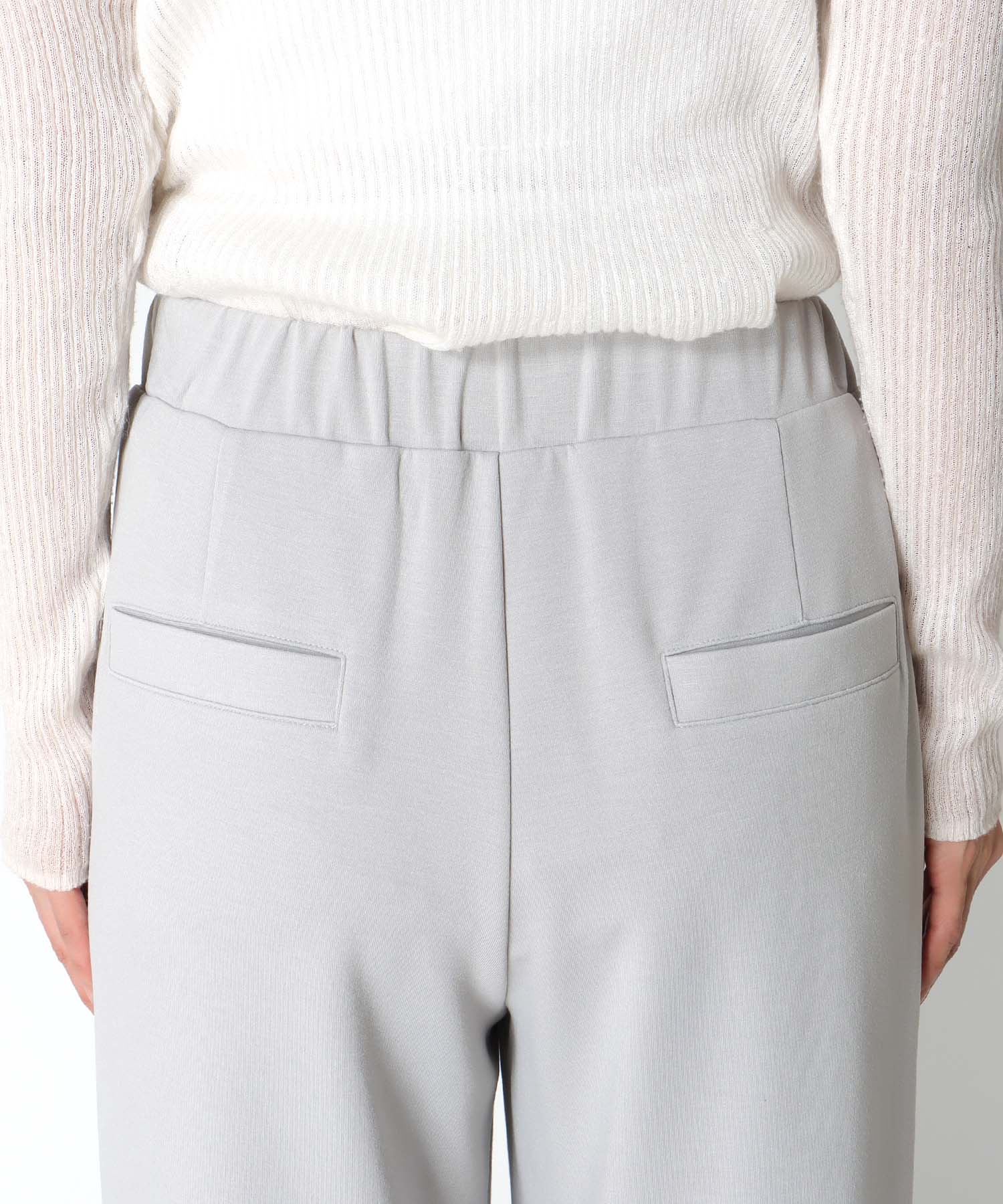 綺麗見えジャージーワイドパンツ