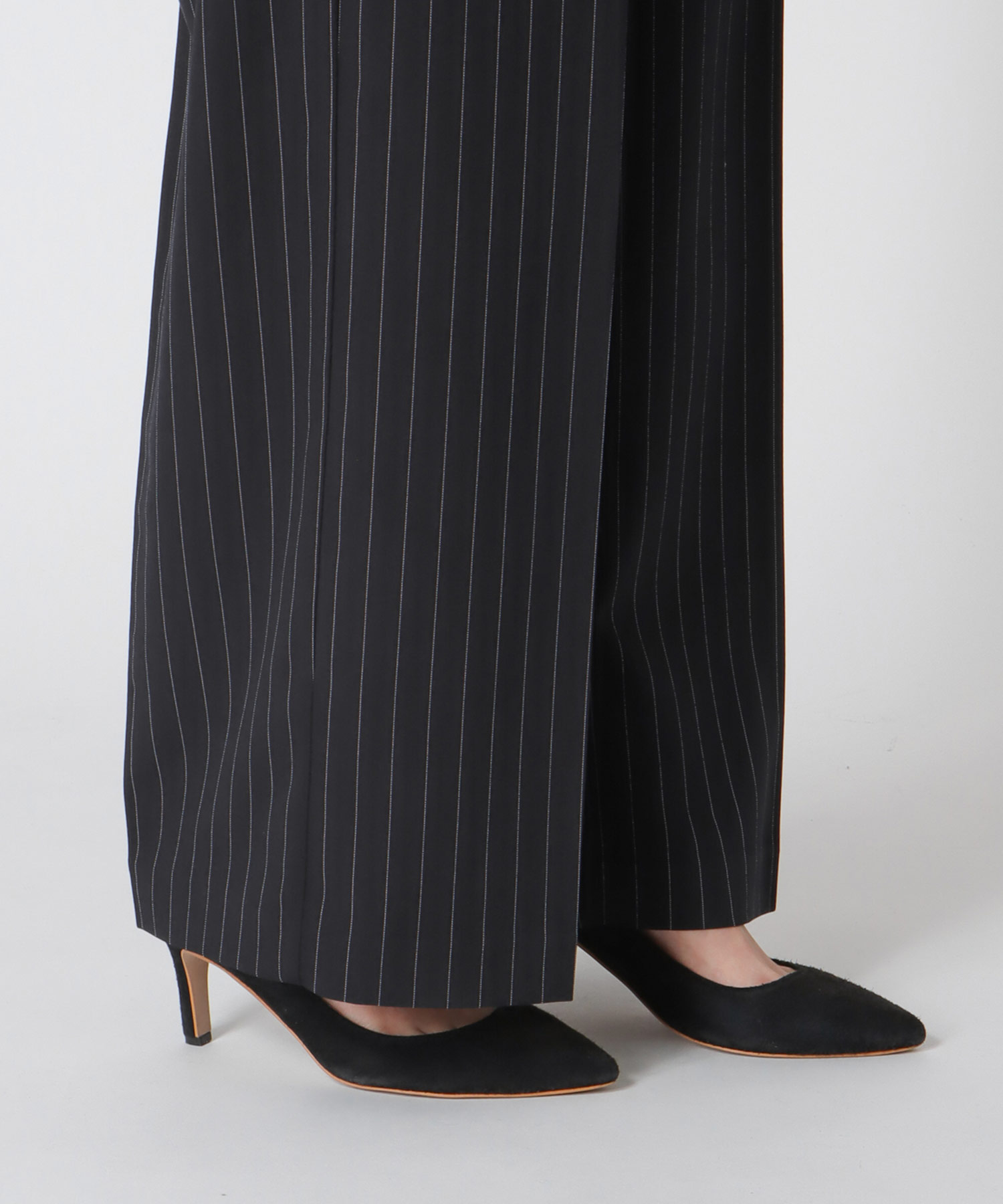 ピンストライプワイドパンツ