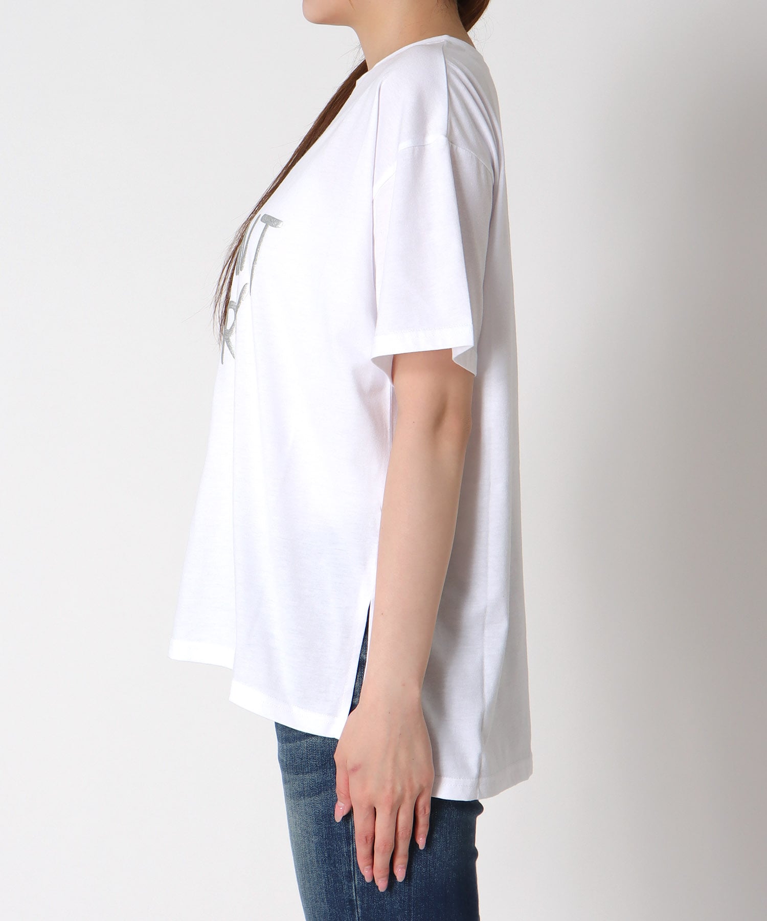 箔ロゴプリントTシャツ