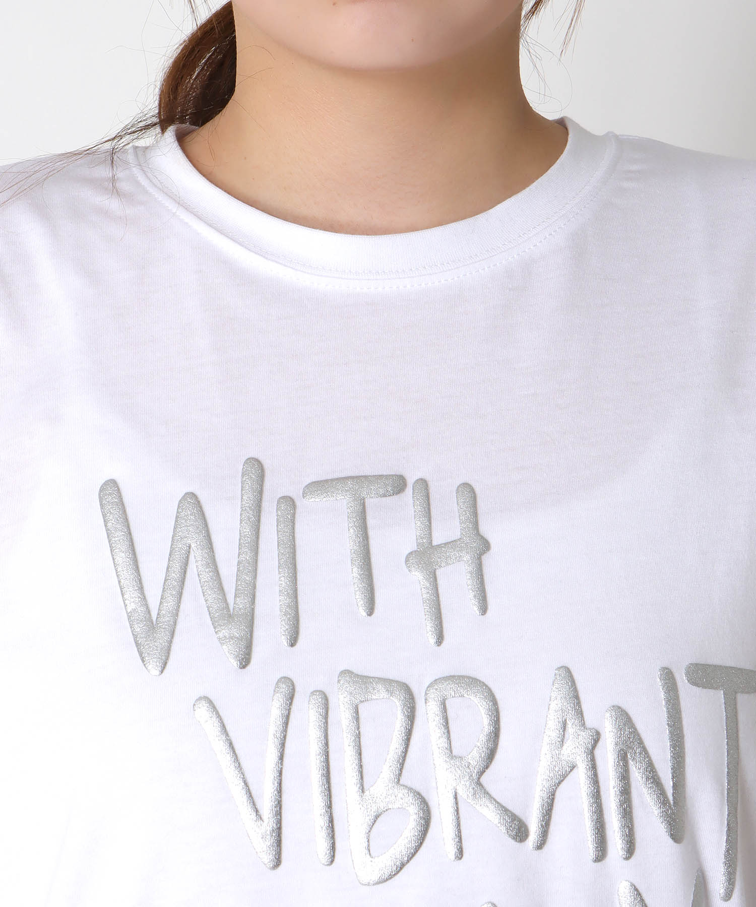 箔ロゴプリントTシャツ
