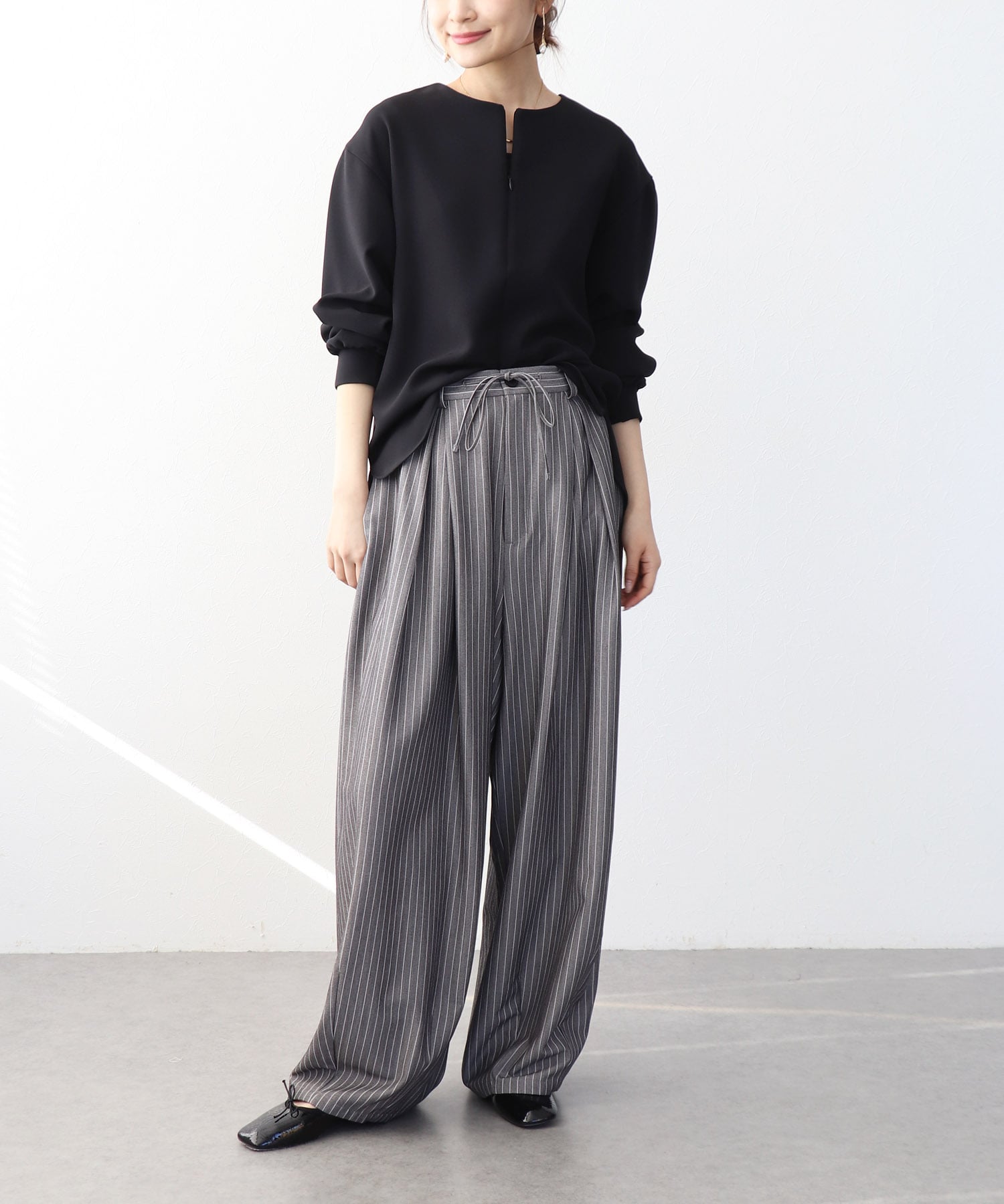 スキッパーデザインブラウス