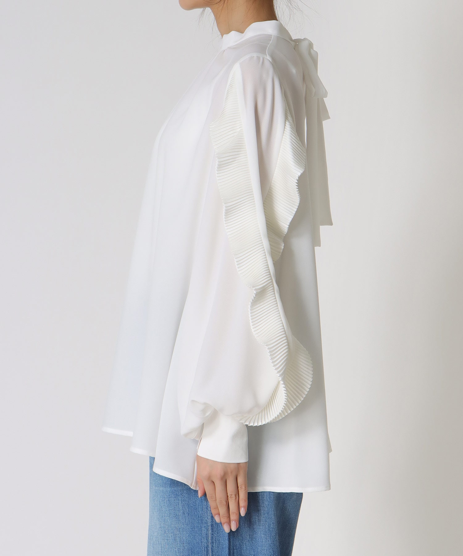 フリフリスリーブブラウス