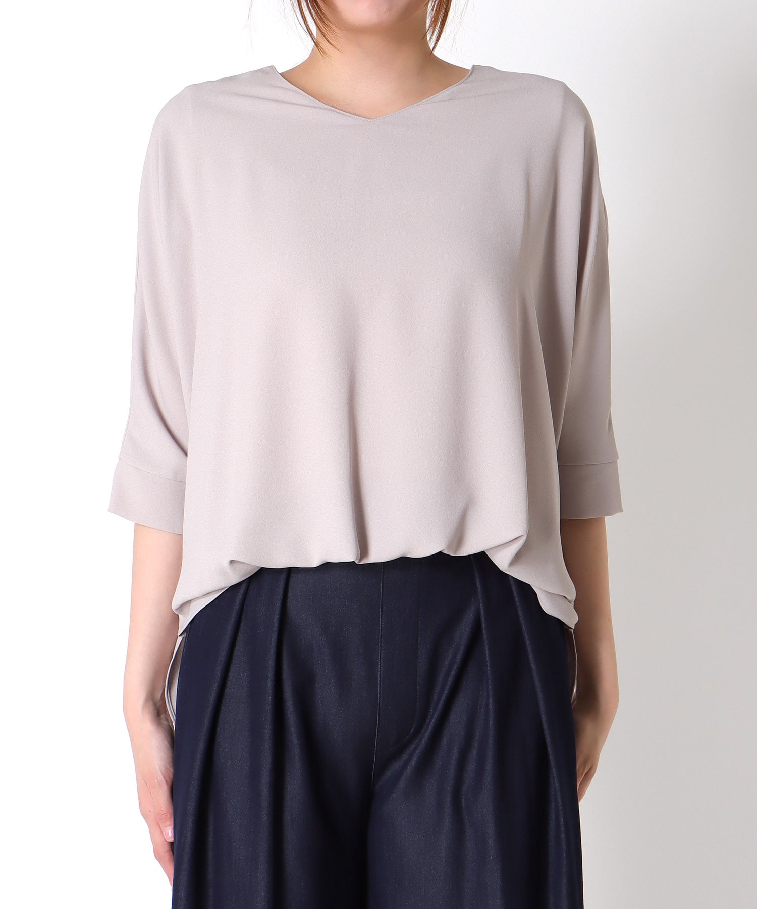 シフォンブラウジングブラウス