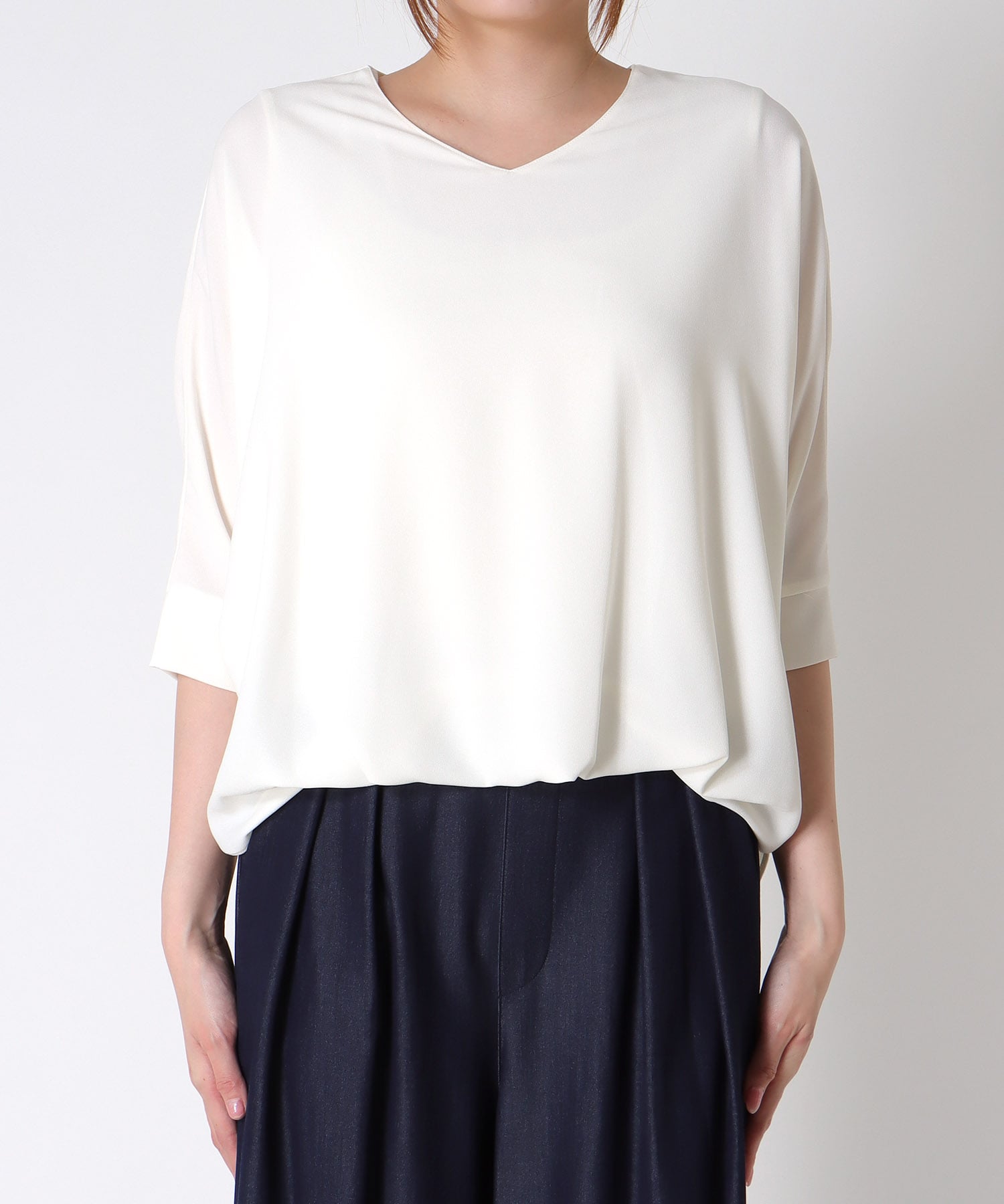 シフォンブラウジングブラウス