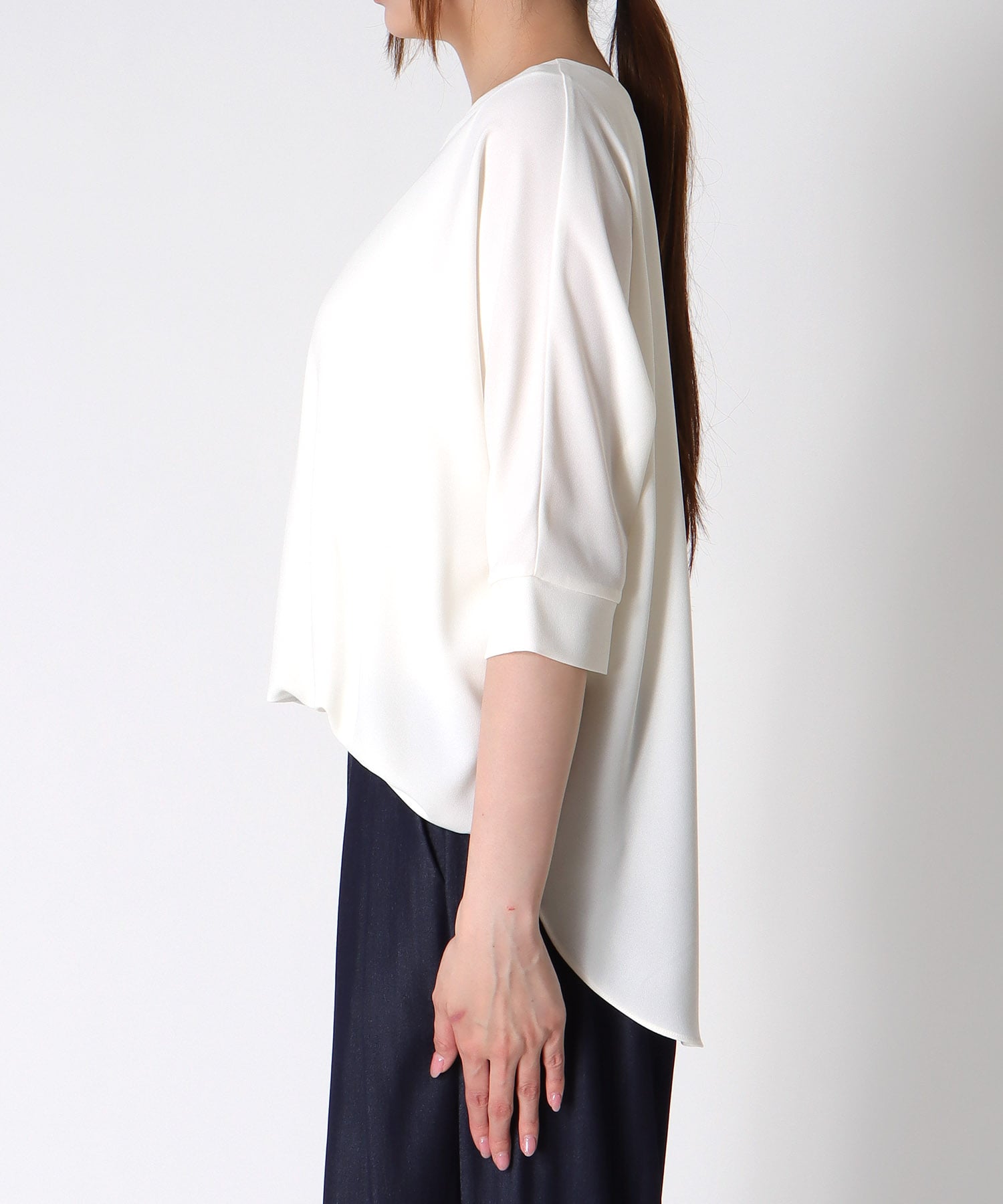 シフォンブラウジングブラウス