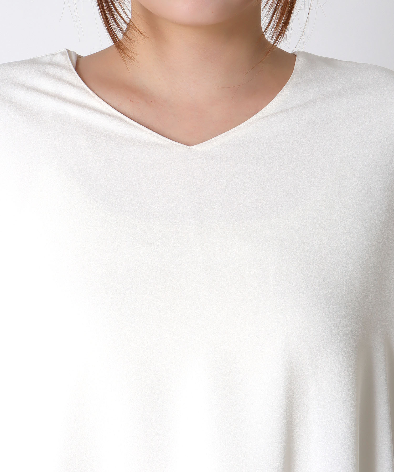 シフォンブラウジングブラウス