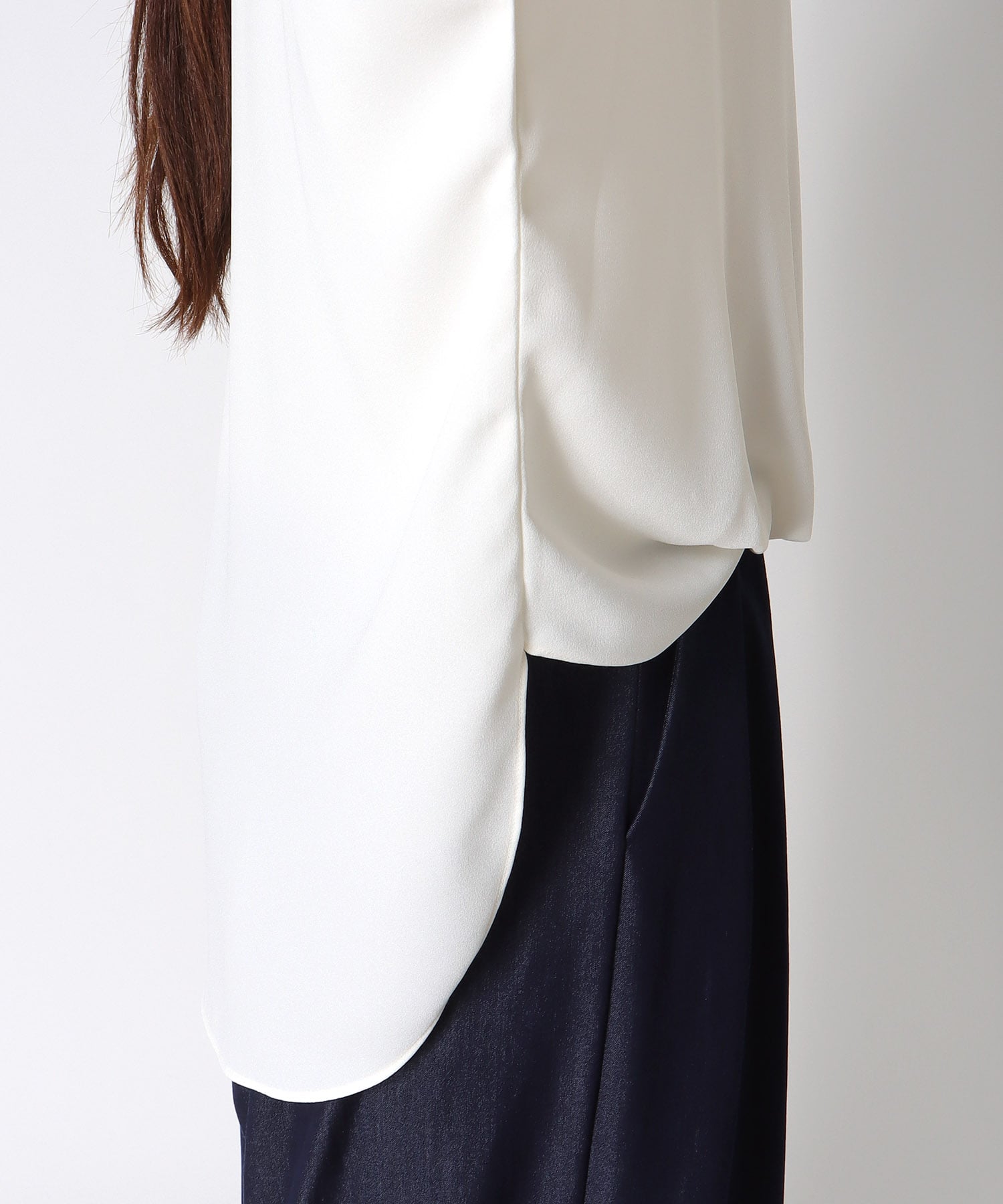 シフォンブラウジングブラウス