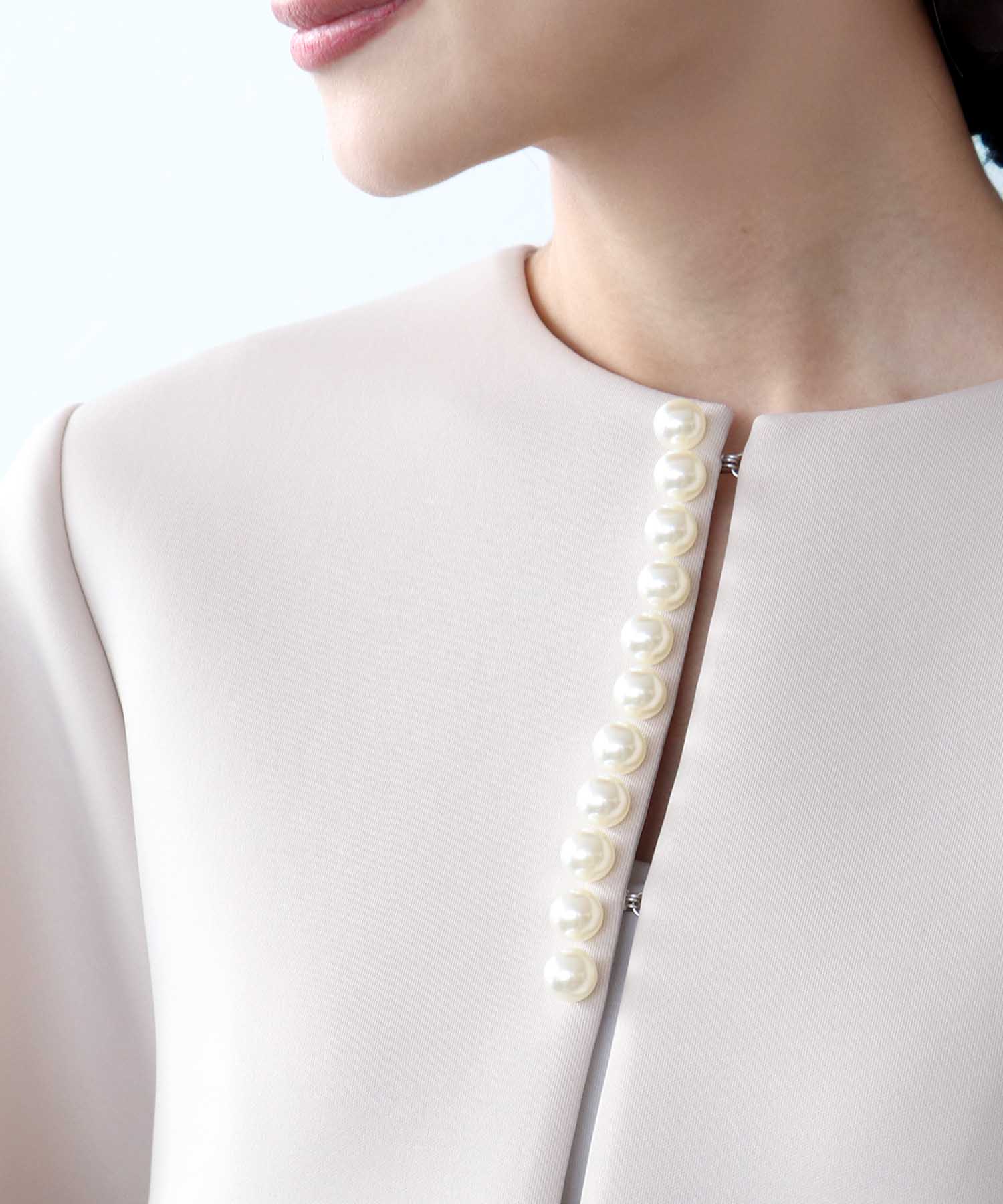 パールデザインノーカラージャケット