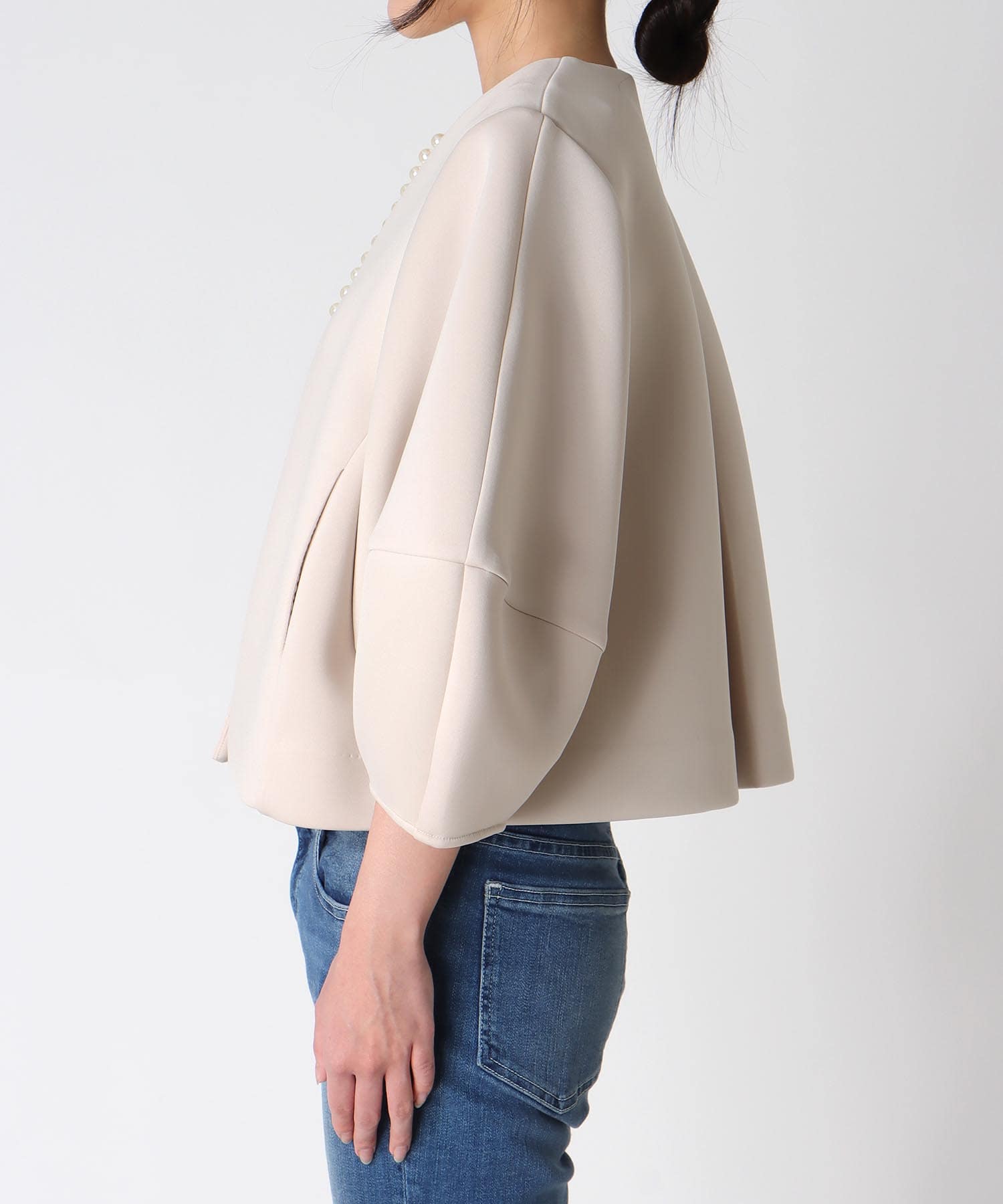 パールデザインノーカラージャケット