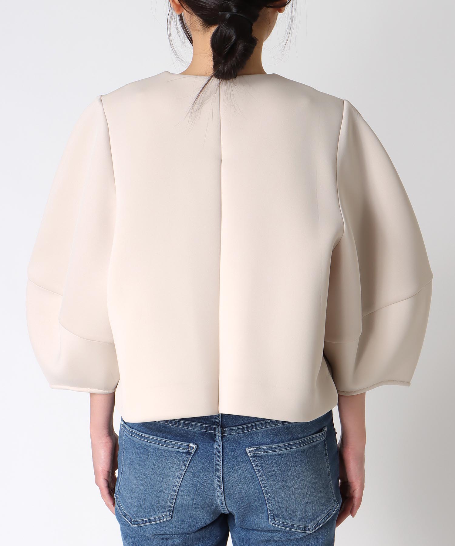 パールデザインノーカラージャケット