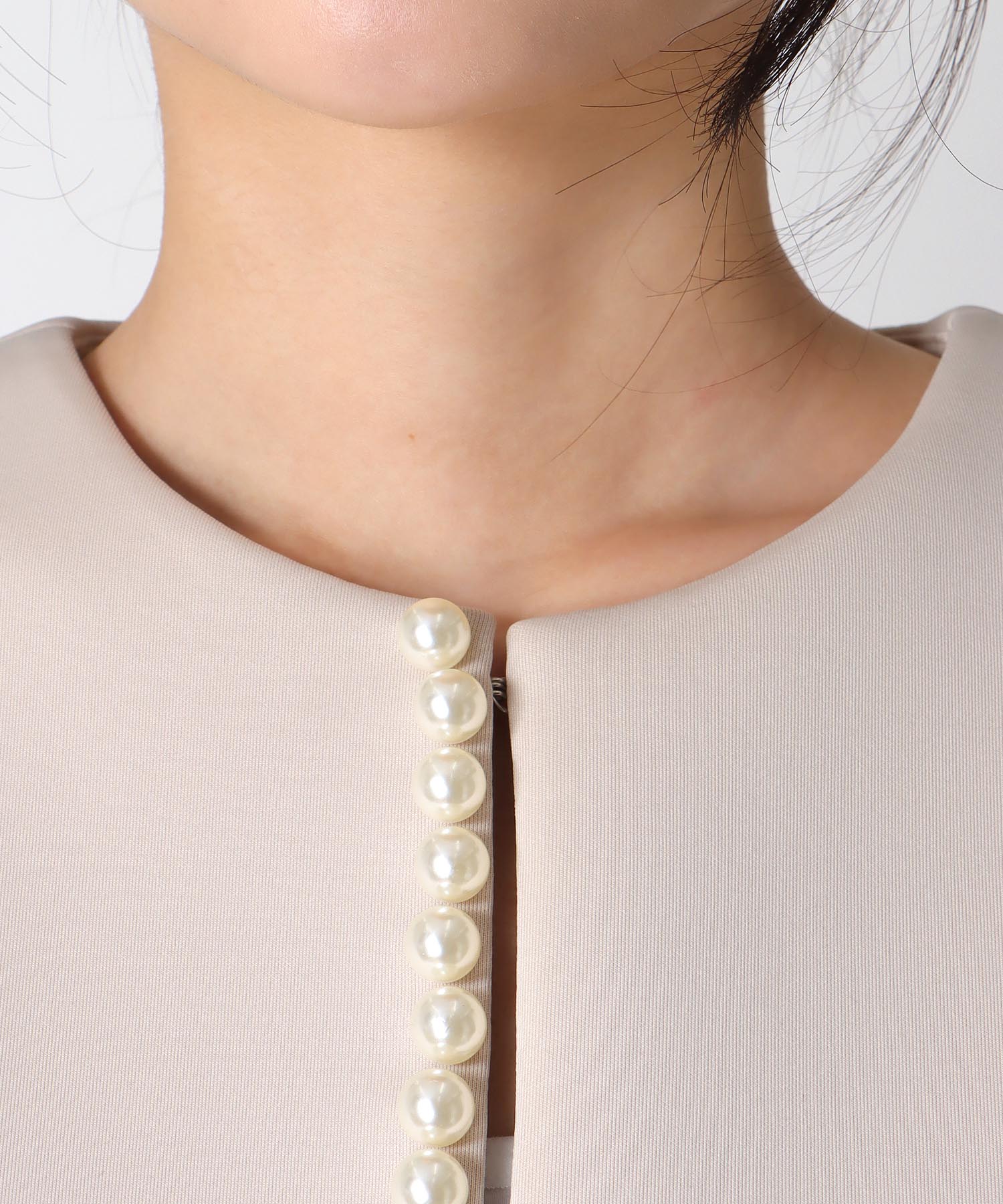 パールデザインノーカラージャケット