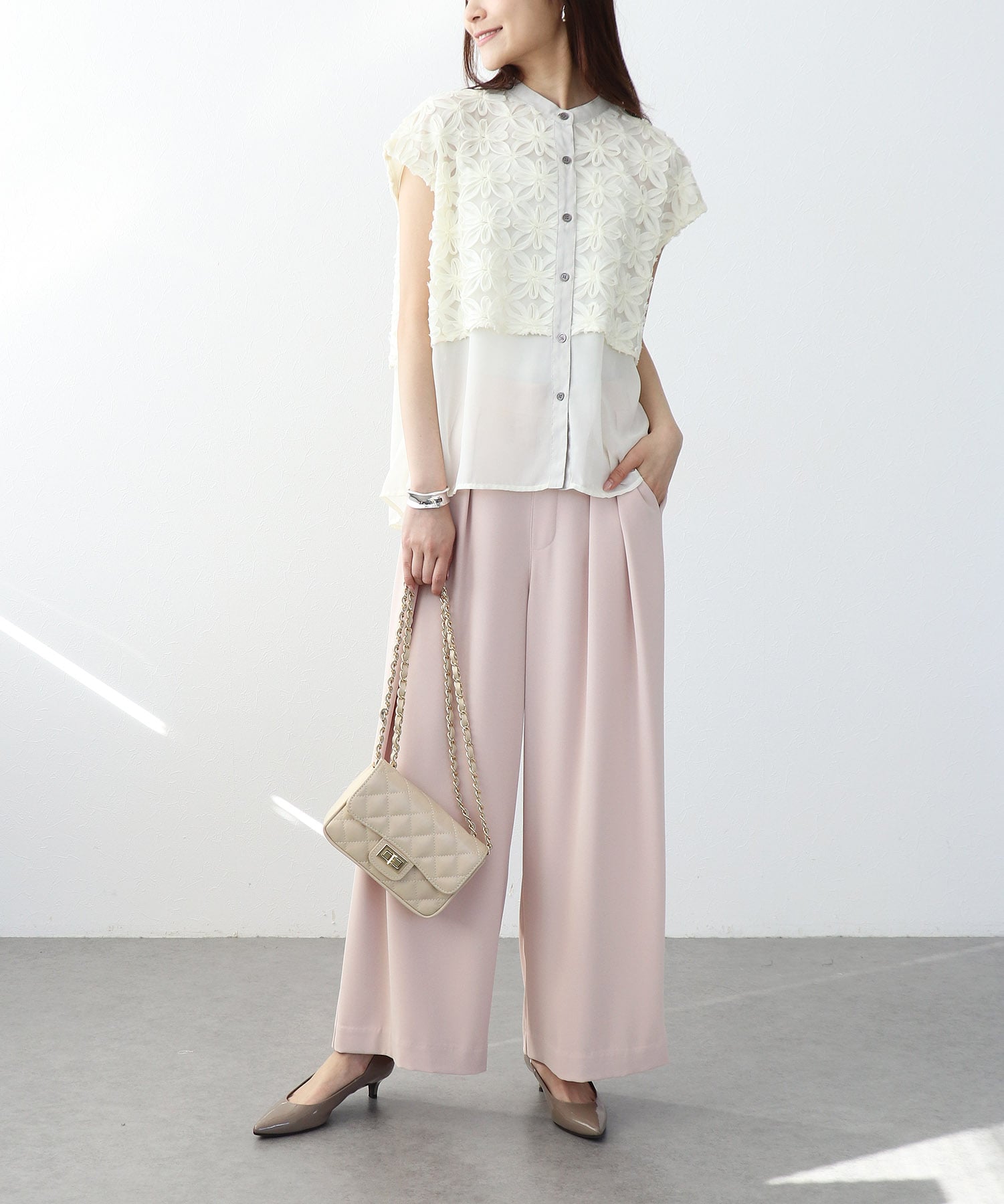 《新色追加》２タックワイドパンツ