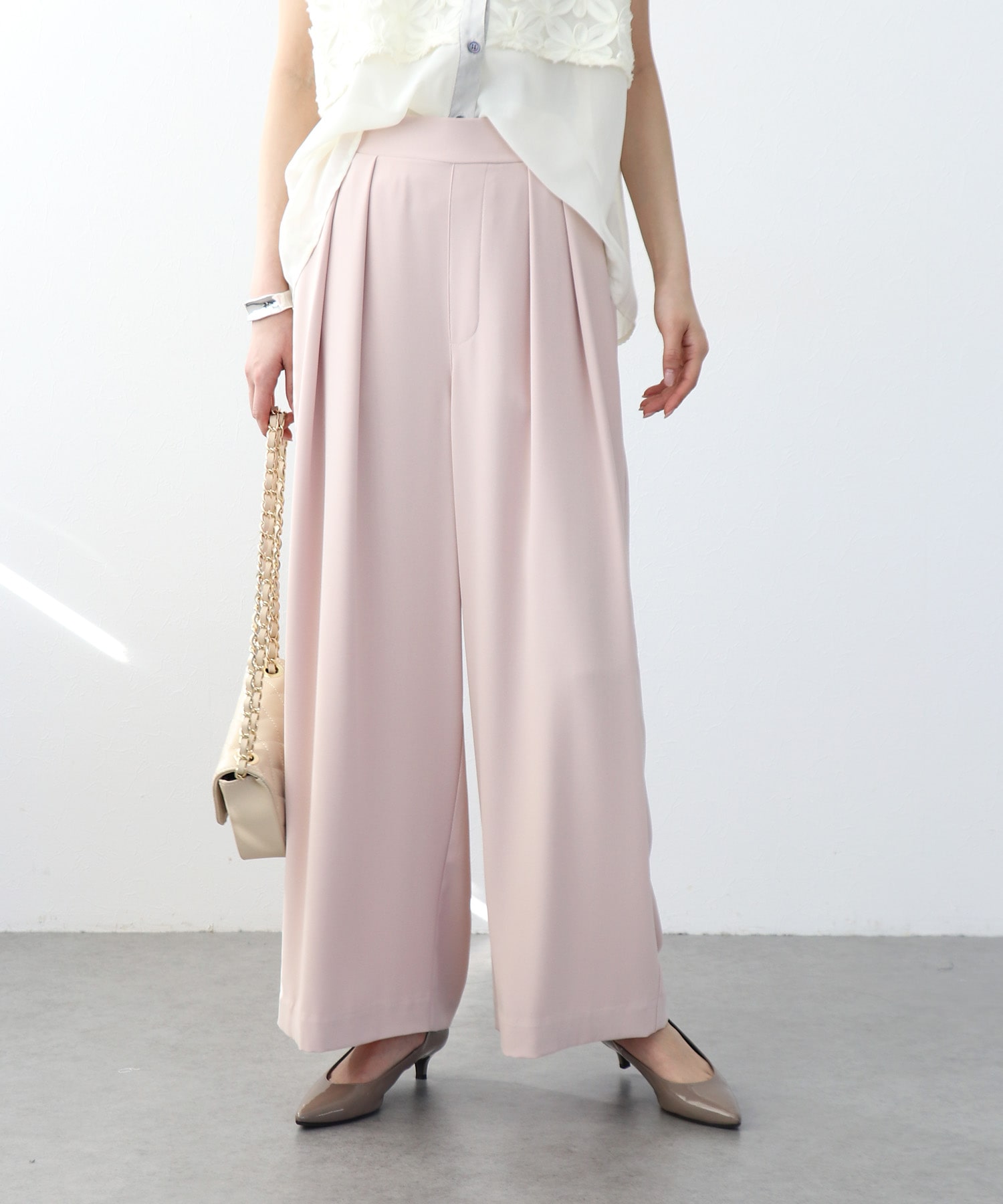 《新色追加》２タックワイドパンツ