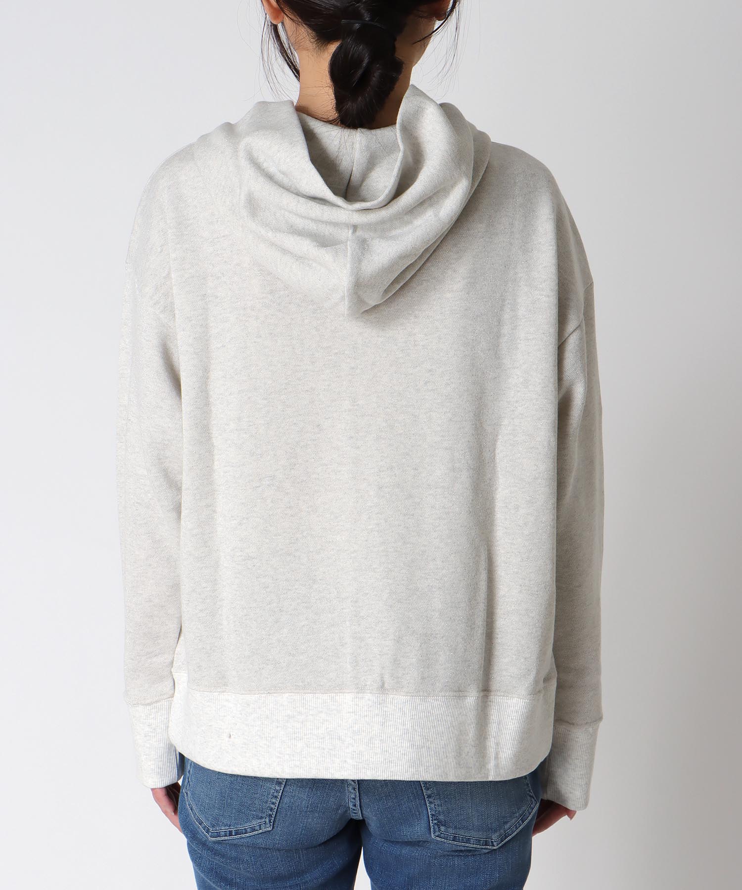 ラメ裏毛フードパーカー