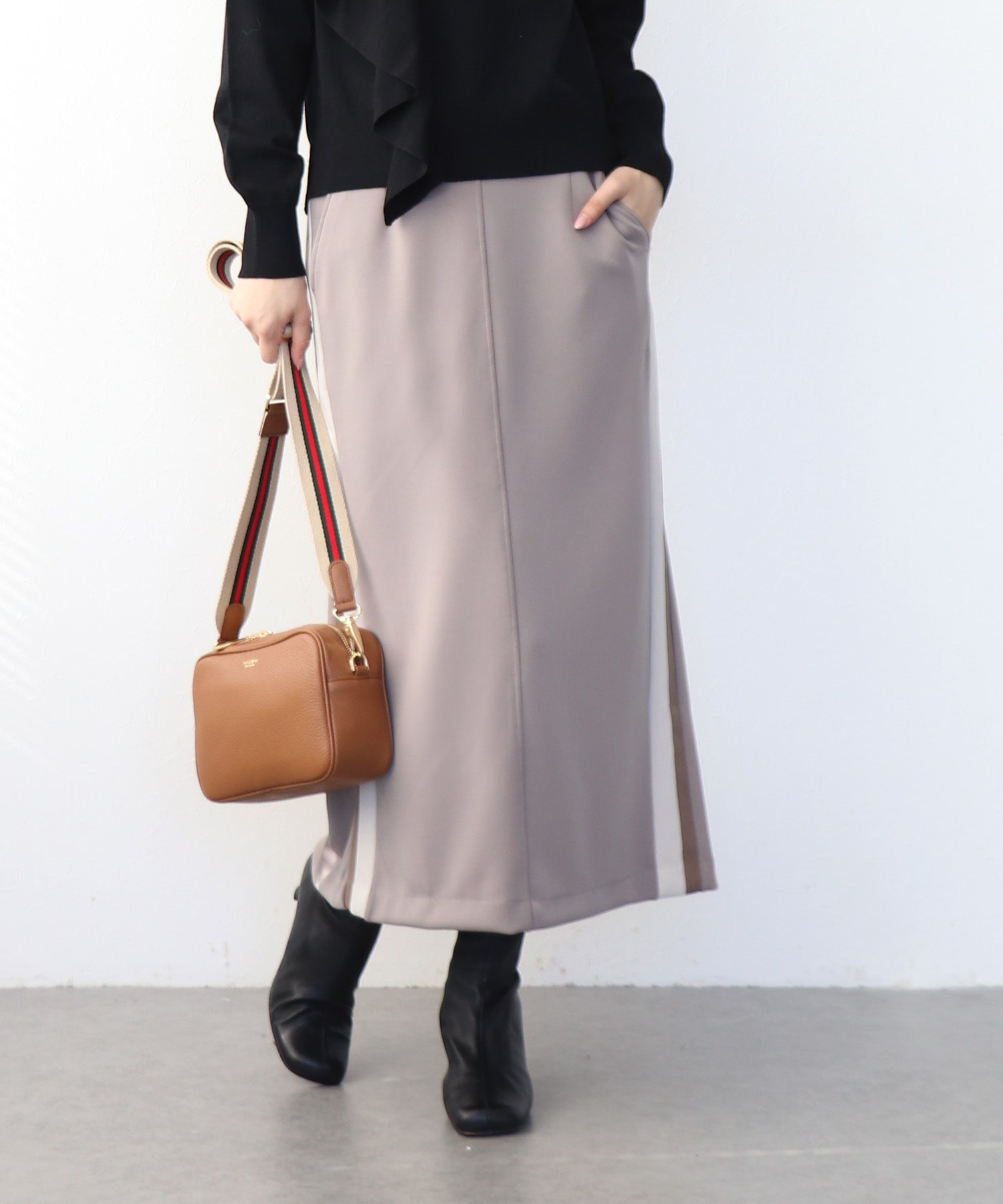 アクアジャージーサイドラインスカート