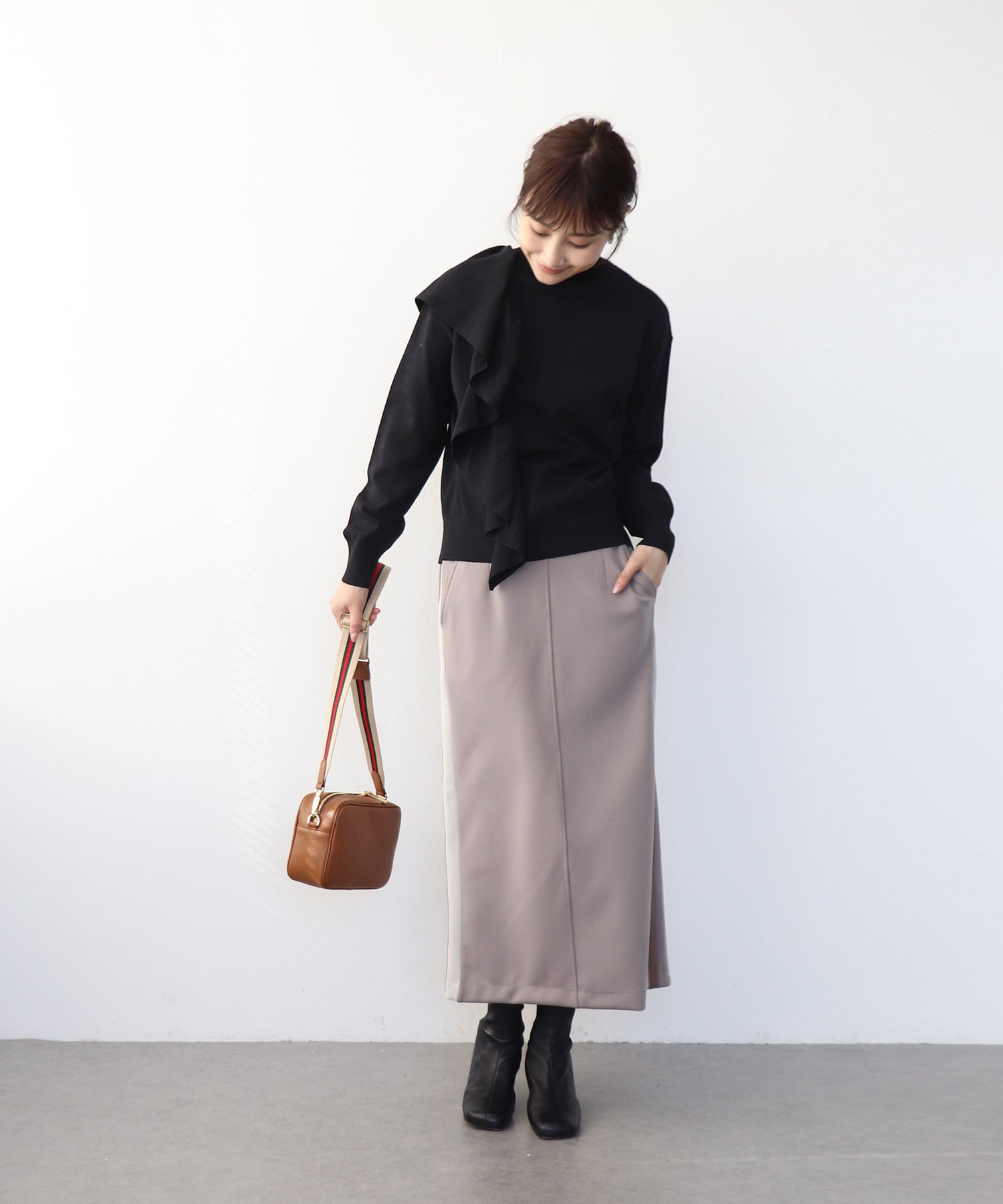 アクアジャージーサイドラインスカート