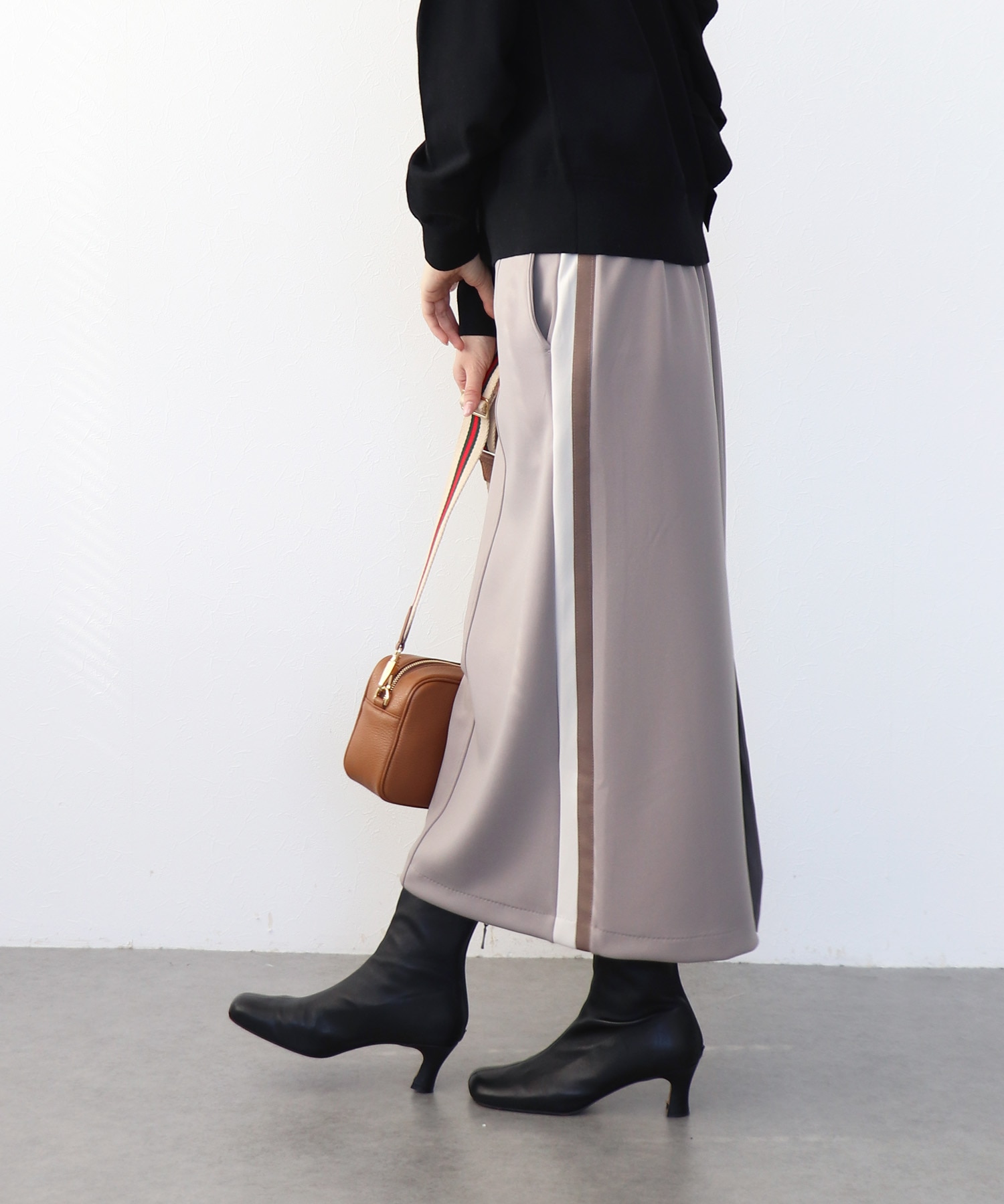 アクアジャージーサイドラインスカート