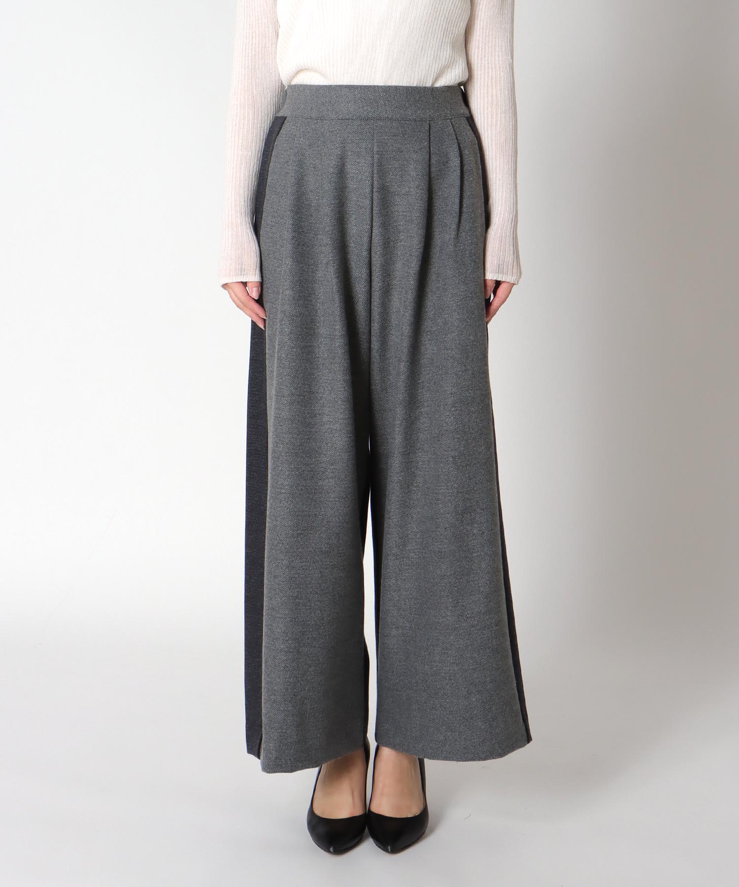 配色ワイドパンツ