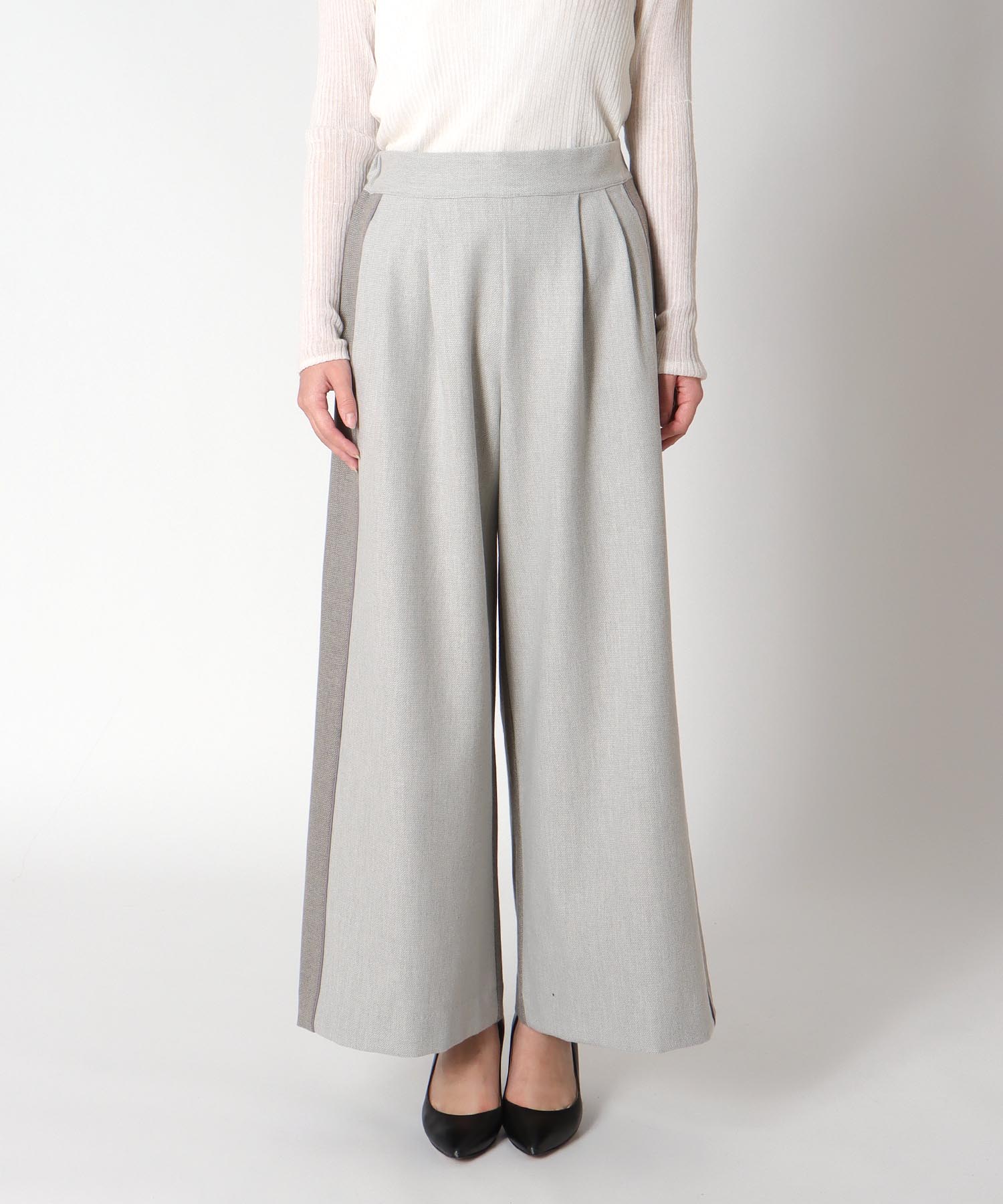 配色ワイドパンツ