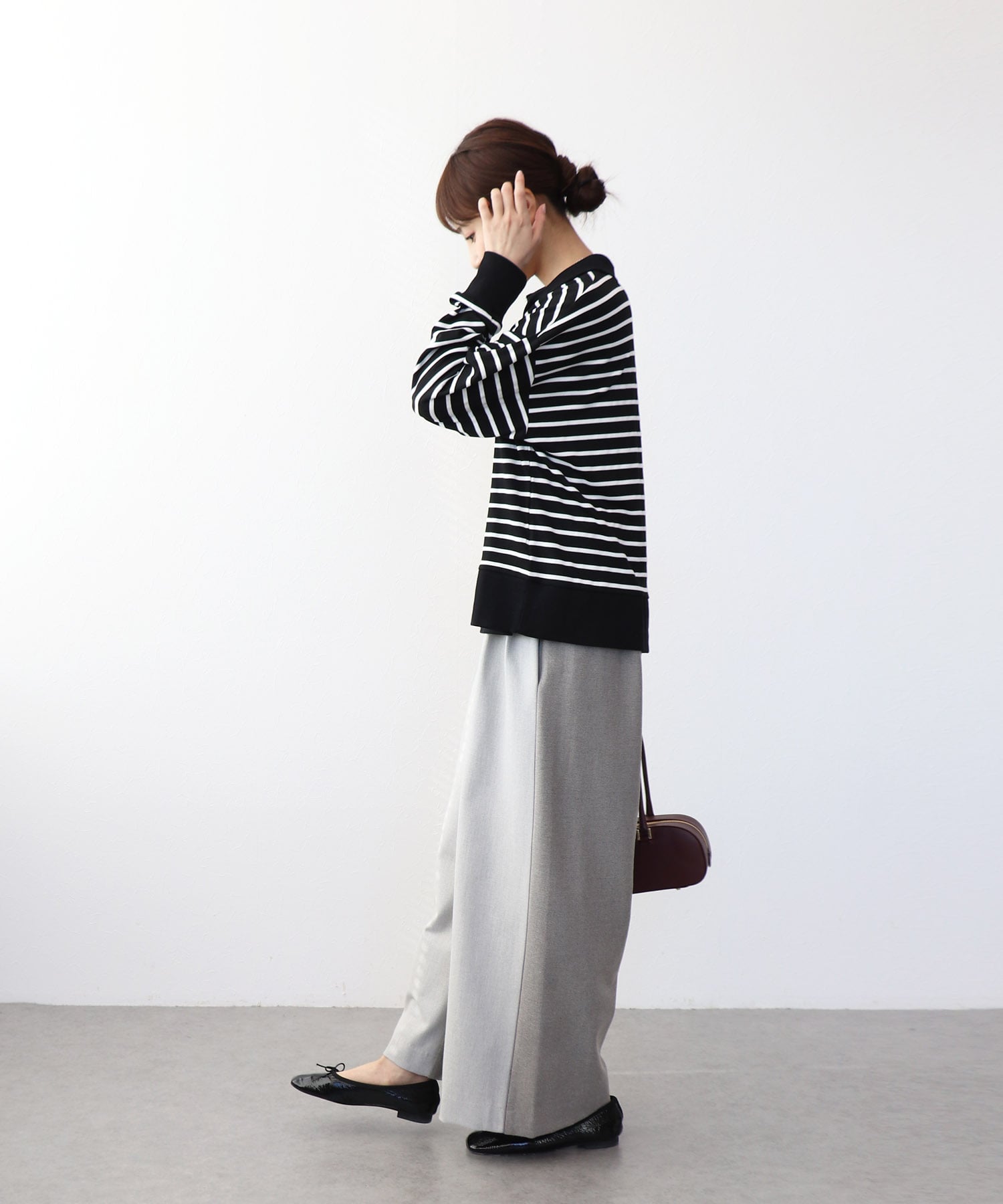 配色ワイドパンツ