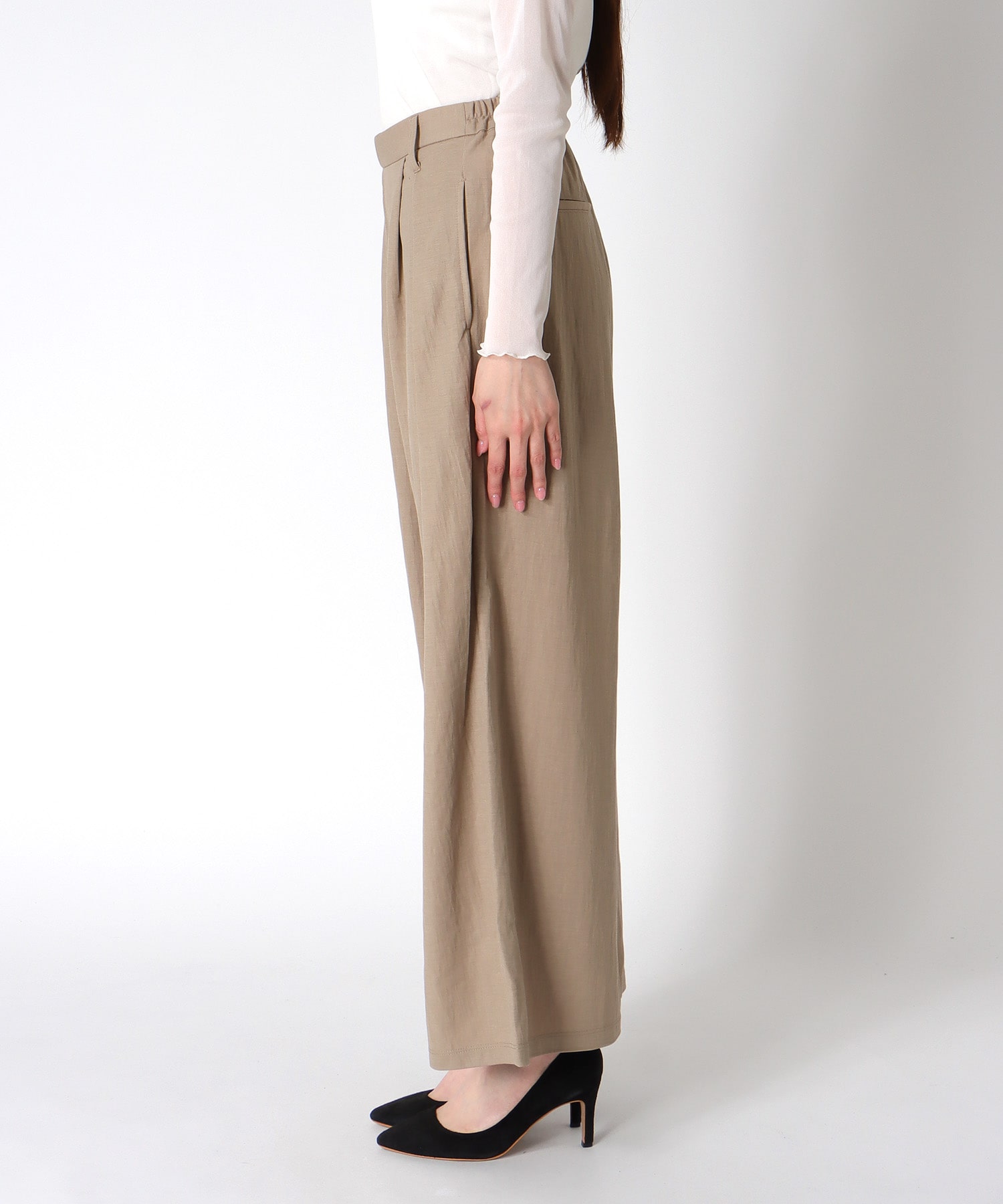 ナチュラルスムースタックパンツ