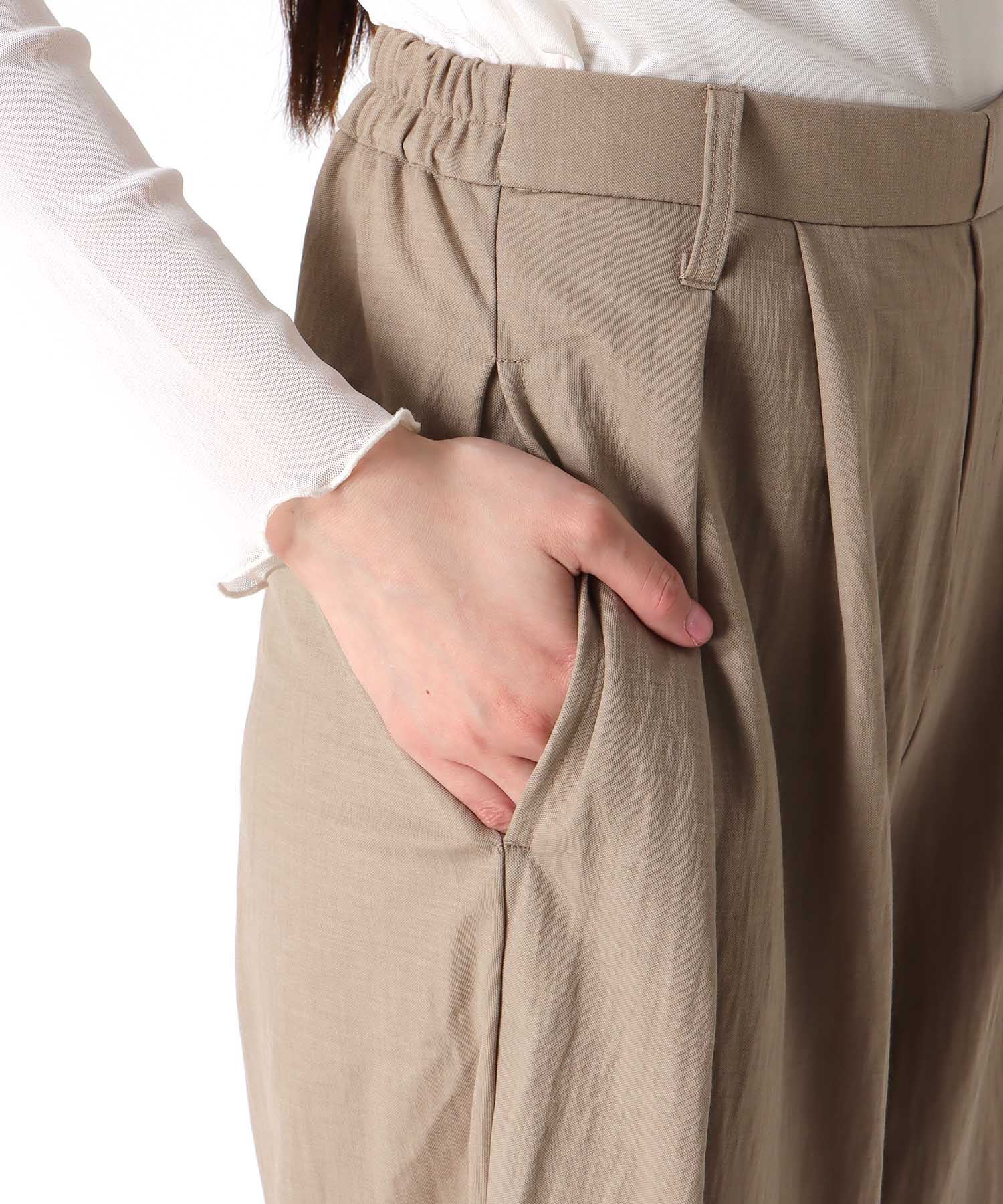 ナチュラルスムースタックパンツ