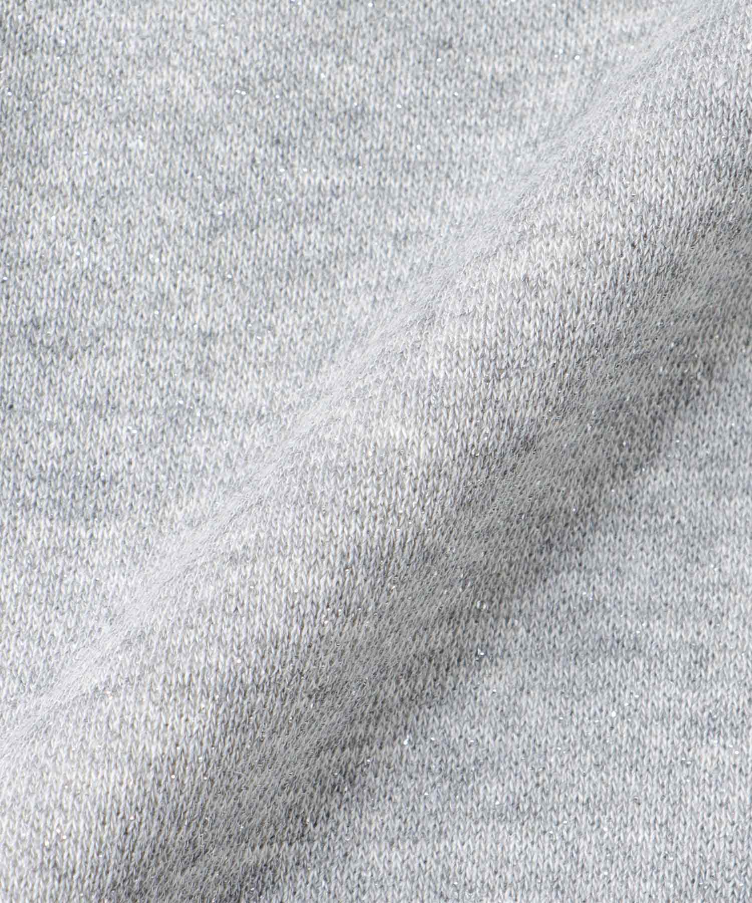 ラメ裏毛ラグランスリーブトップス