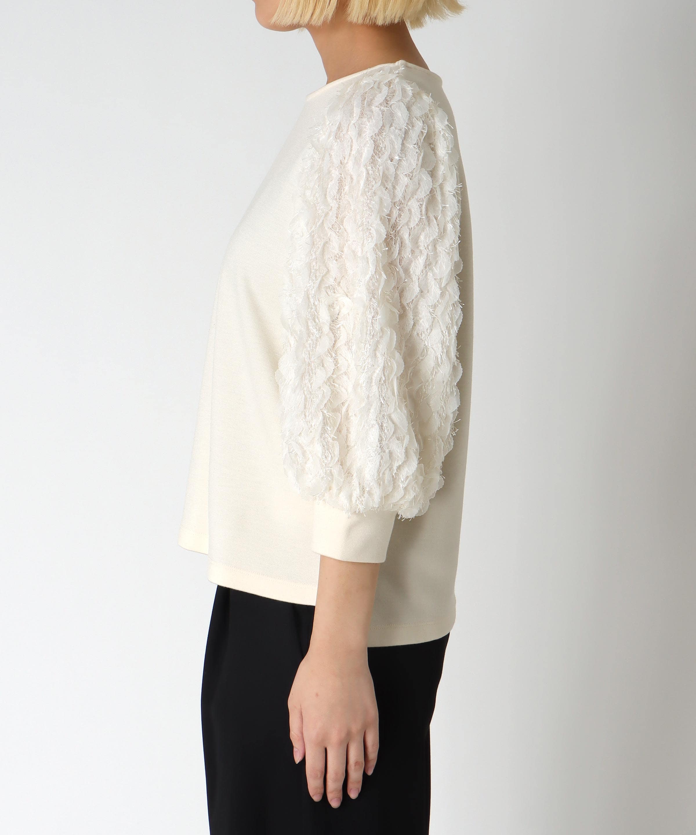 袖ドッキングトップス