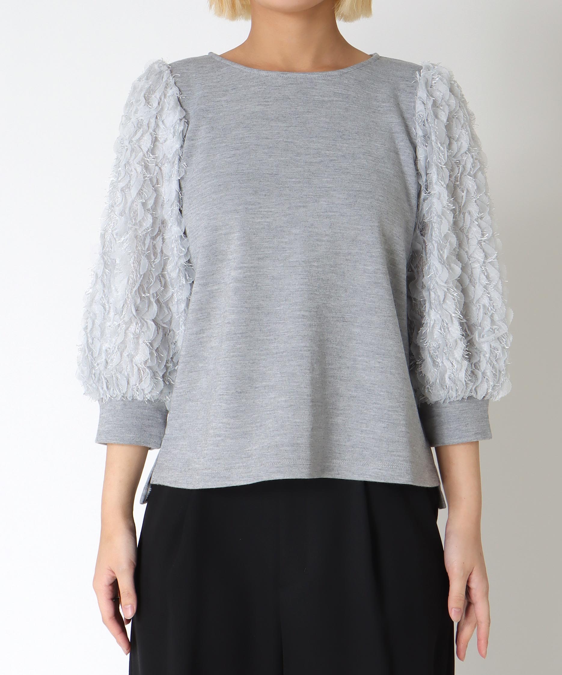 袖ドッキングトップス