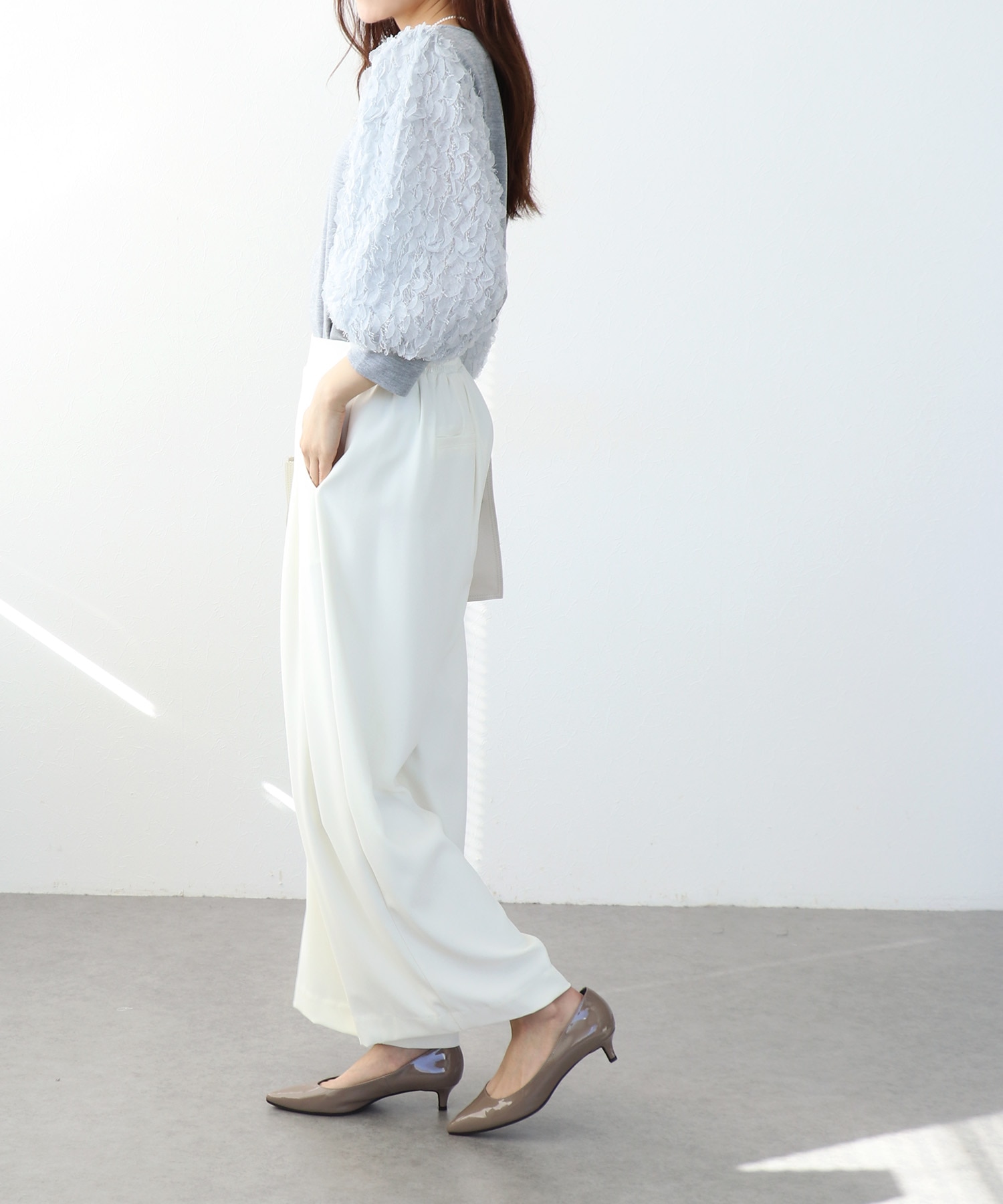 袖ドッキングトップス